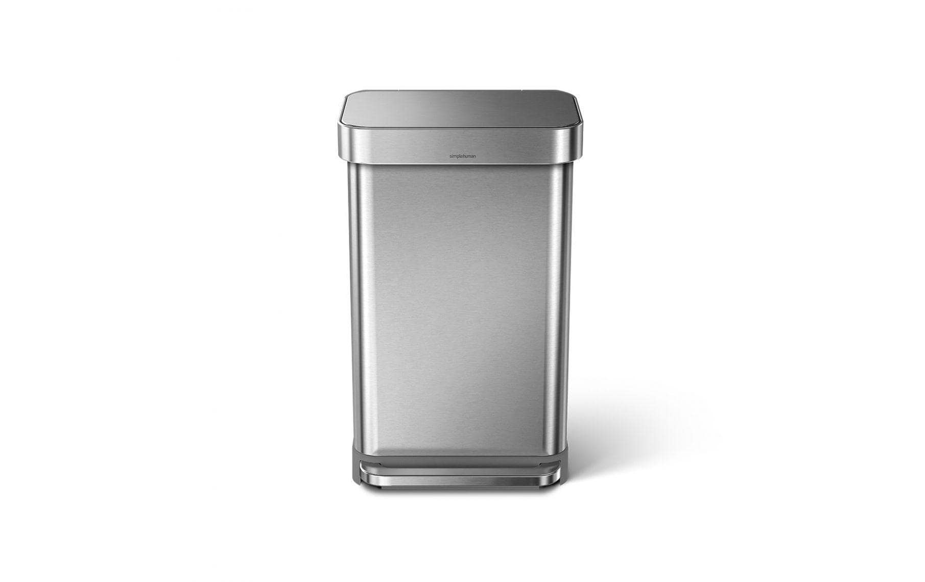Simplehuman – Abfallcontainer – 45 l – Edelstahl – B × H × T 405 × 655 × 338 mm