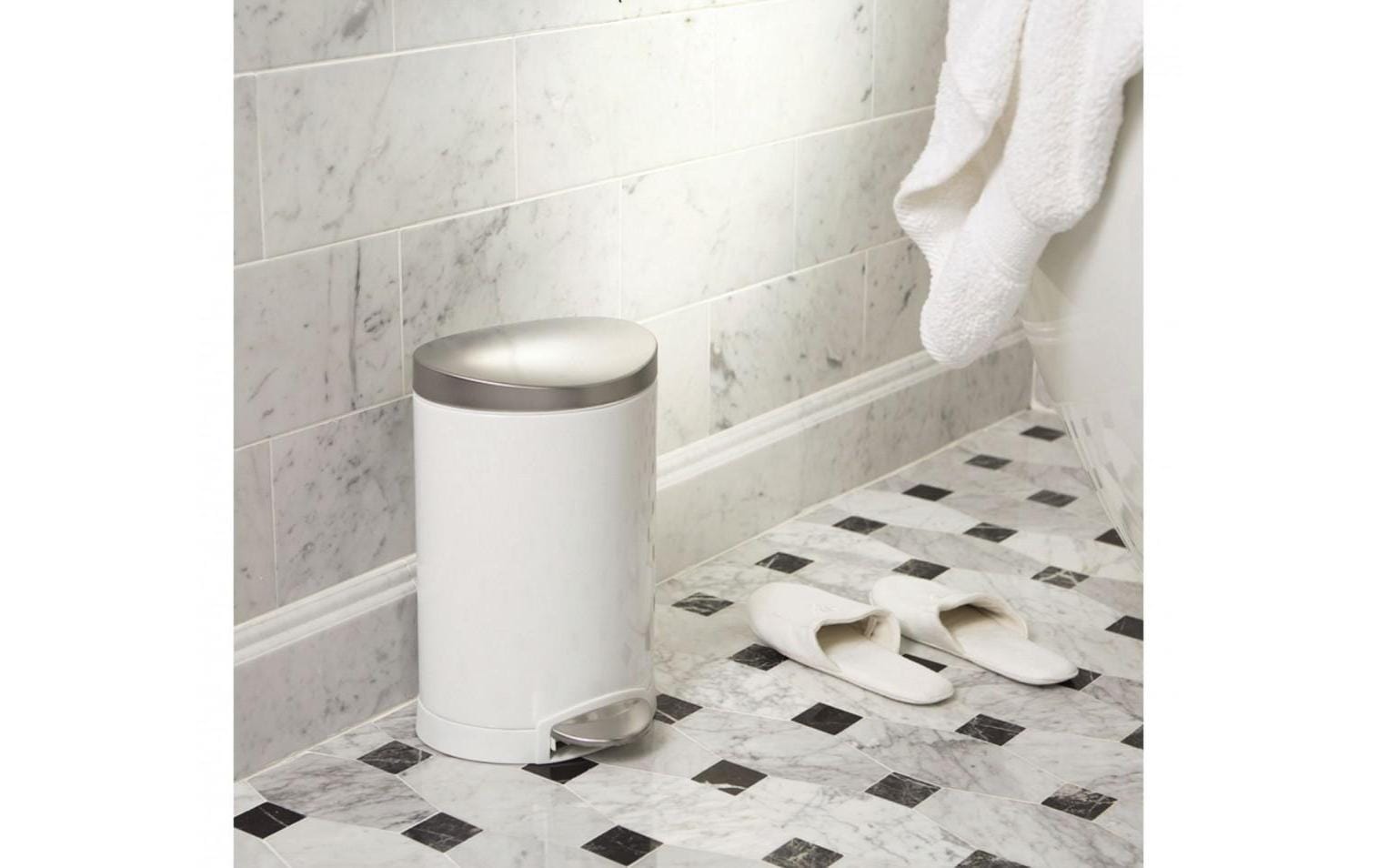 simplehuman Papierkorb – 6 l – Edelstahl – Ø 226–236 × H 345 mm