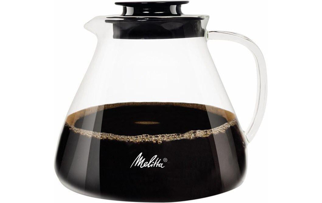 Melitta Glaskanne – 1 l, für Kaffeefilterhalter, Borosilikatglas, Schwarz