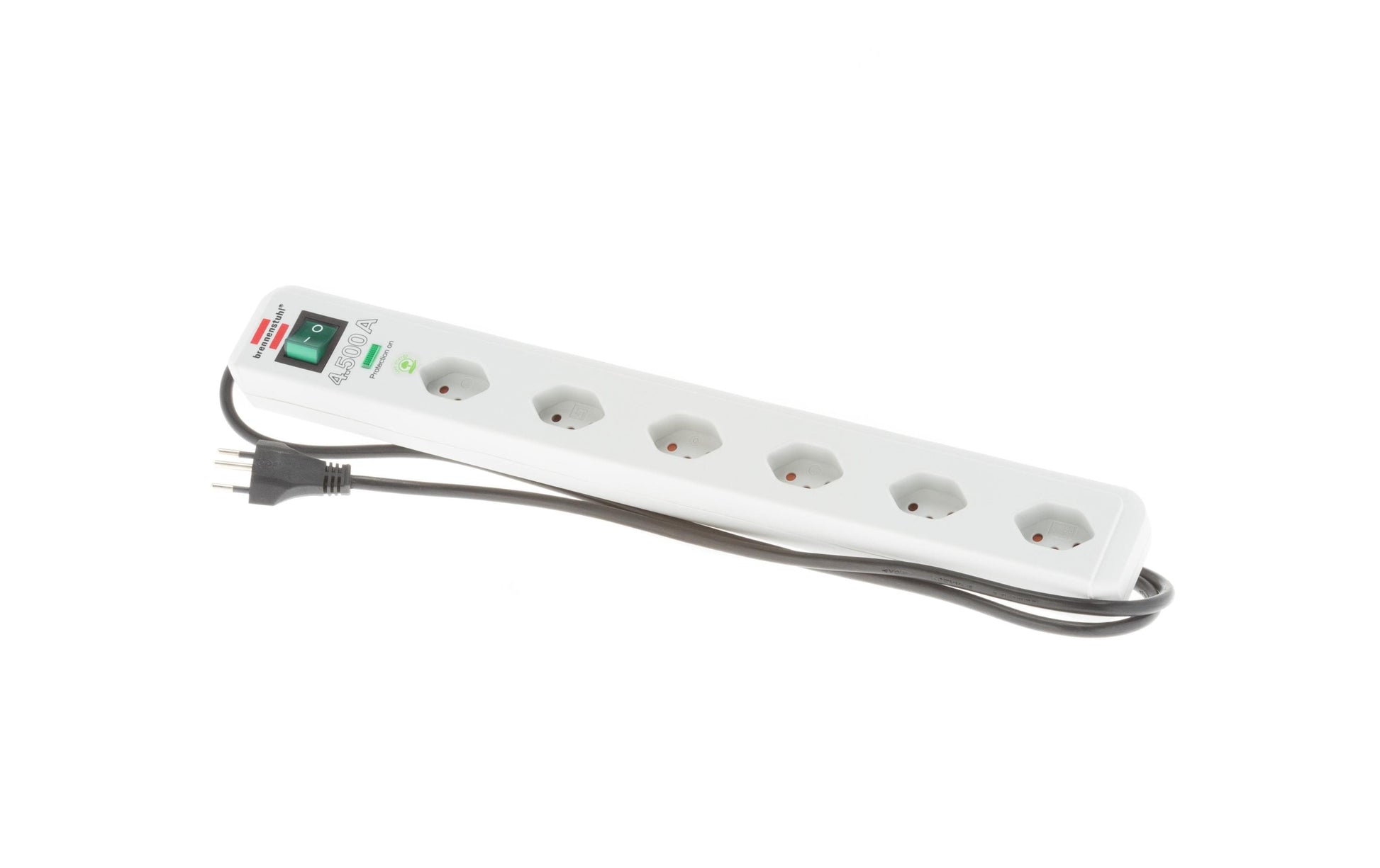 Brennenstuhl Eco-Line Steckdosenleiste – 6× T13, 1,5 m, mit Schalter, Grau