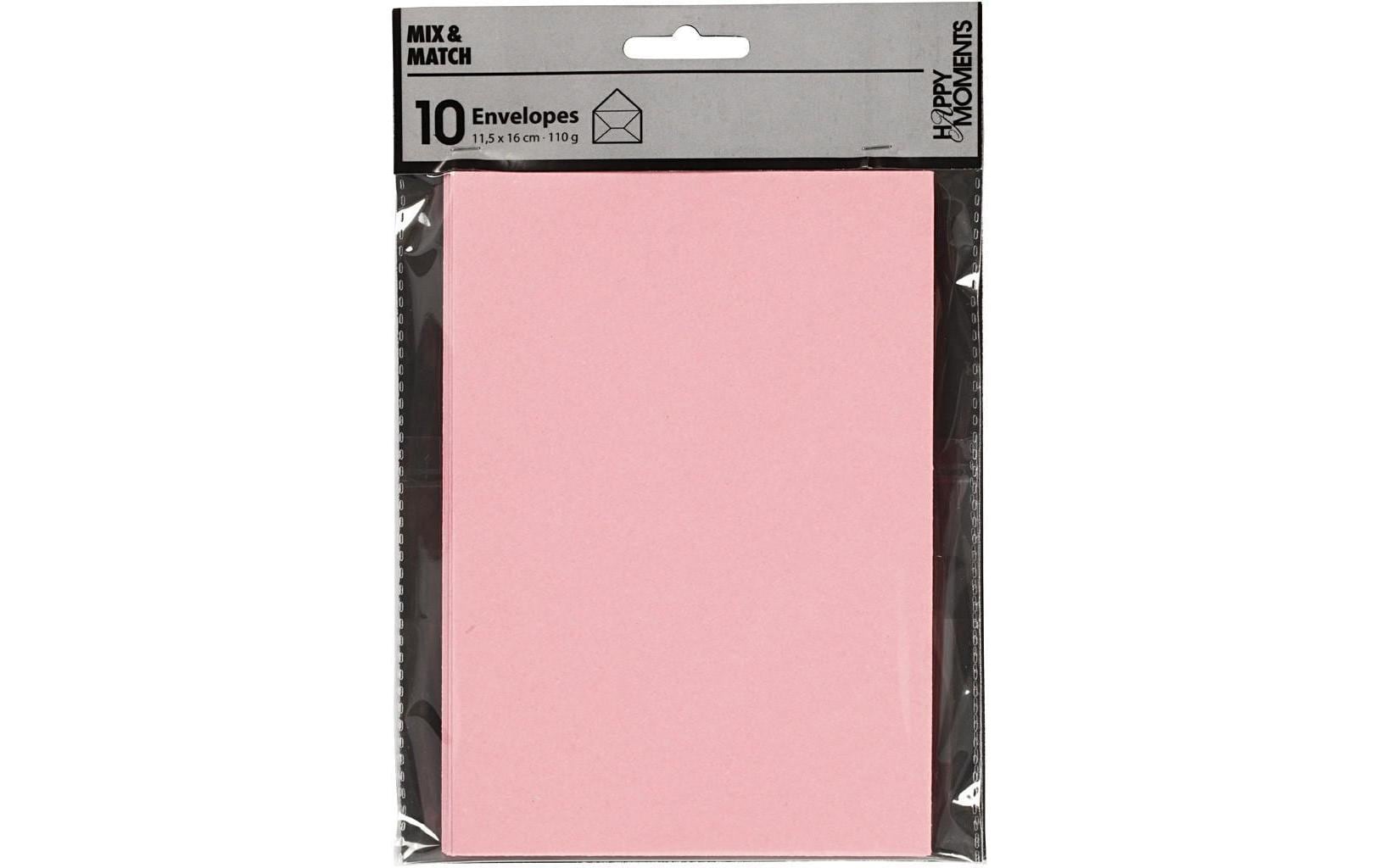 Creativ Company Couvert C6, ohne Fenster, rosa, 110 g/m² – 10 Stk.