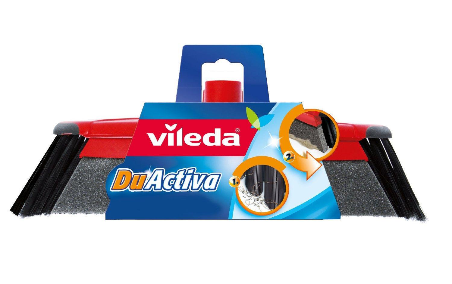 Vileda Besen Superfeger Du-Activa – Teleskopstiel 75–130 cm, Recycling-PET, Rot