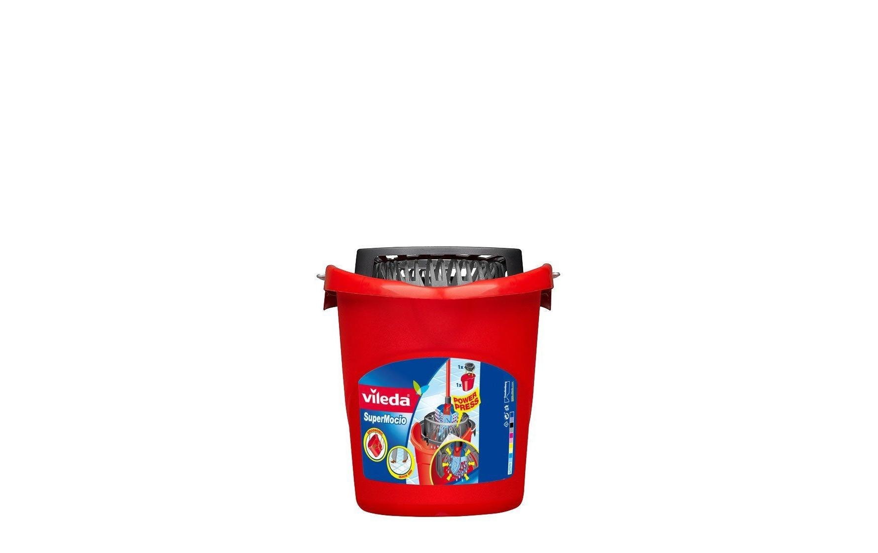 Vileda Putzeimer SuperMocio – 15 l, Kunststoff, Rot, für Mocio Wischmop-System