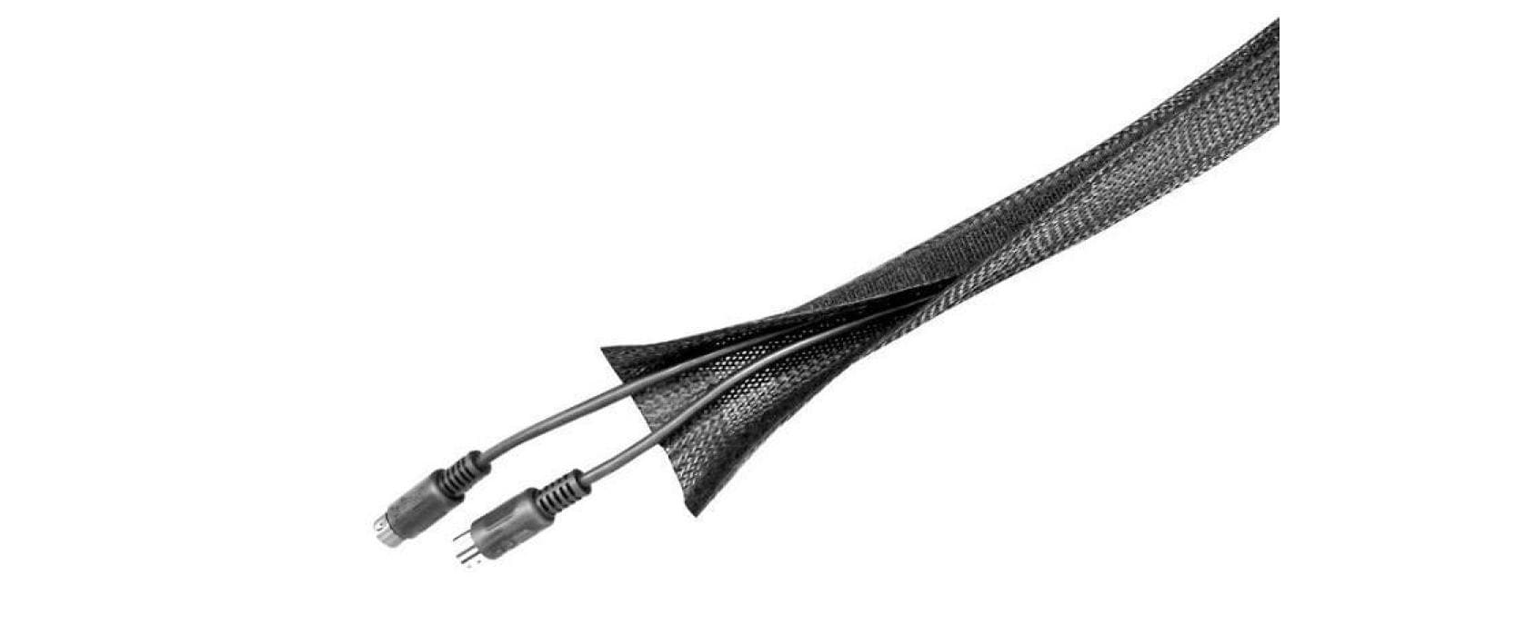 Neomounts NS-CS200BLACK – Kabelschlauch, 2 m × Ø 8,5 cm, Kunststoff, einstellbare Breite, Schwarz