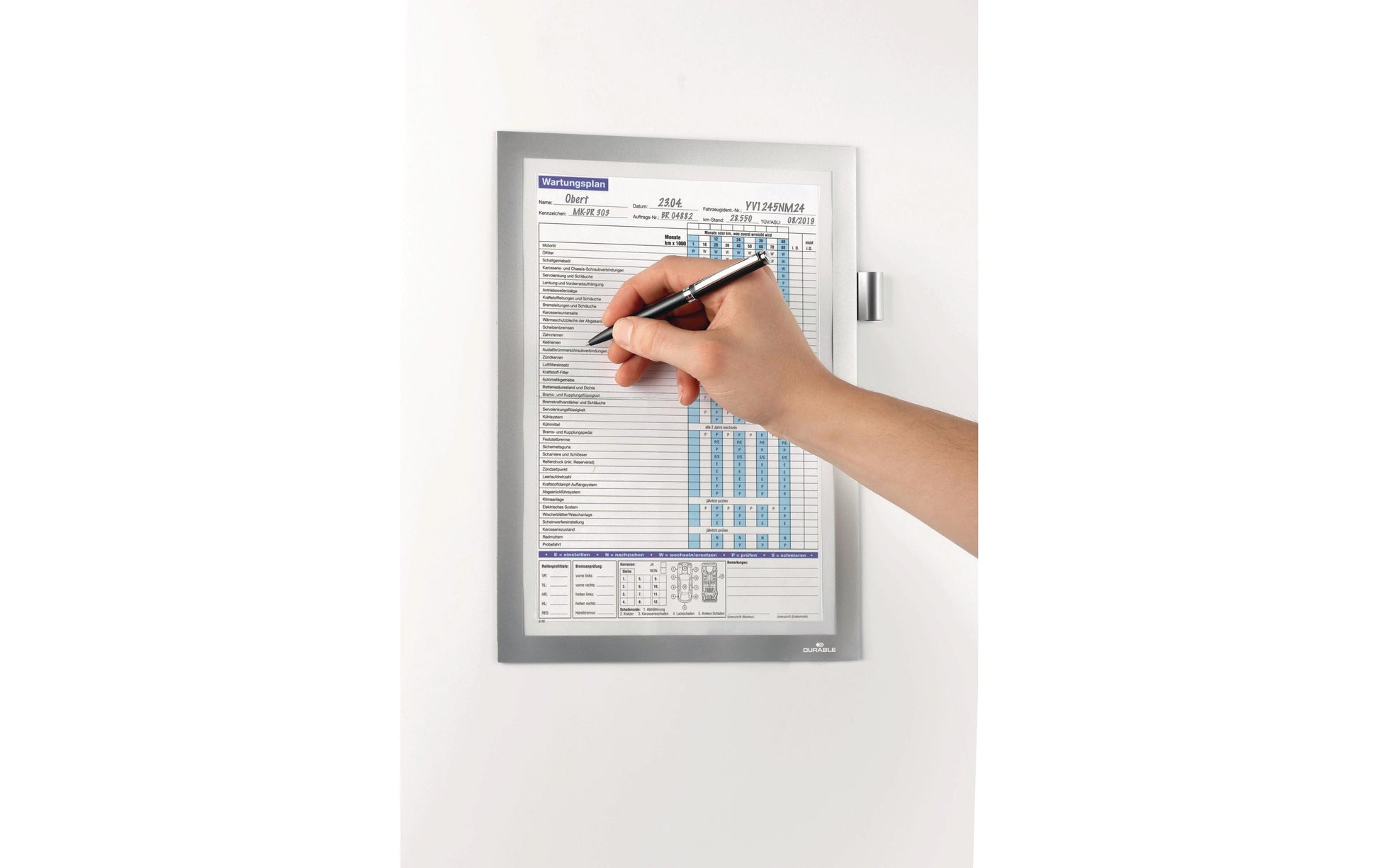 Durable DURAFRAME Magnetischer Notizrahmen – A4 – Schwarz