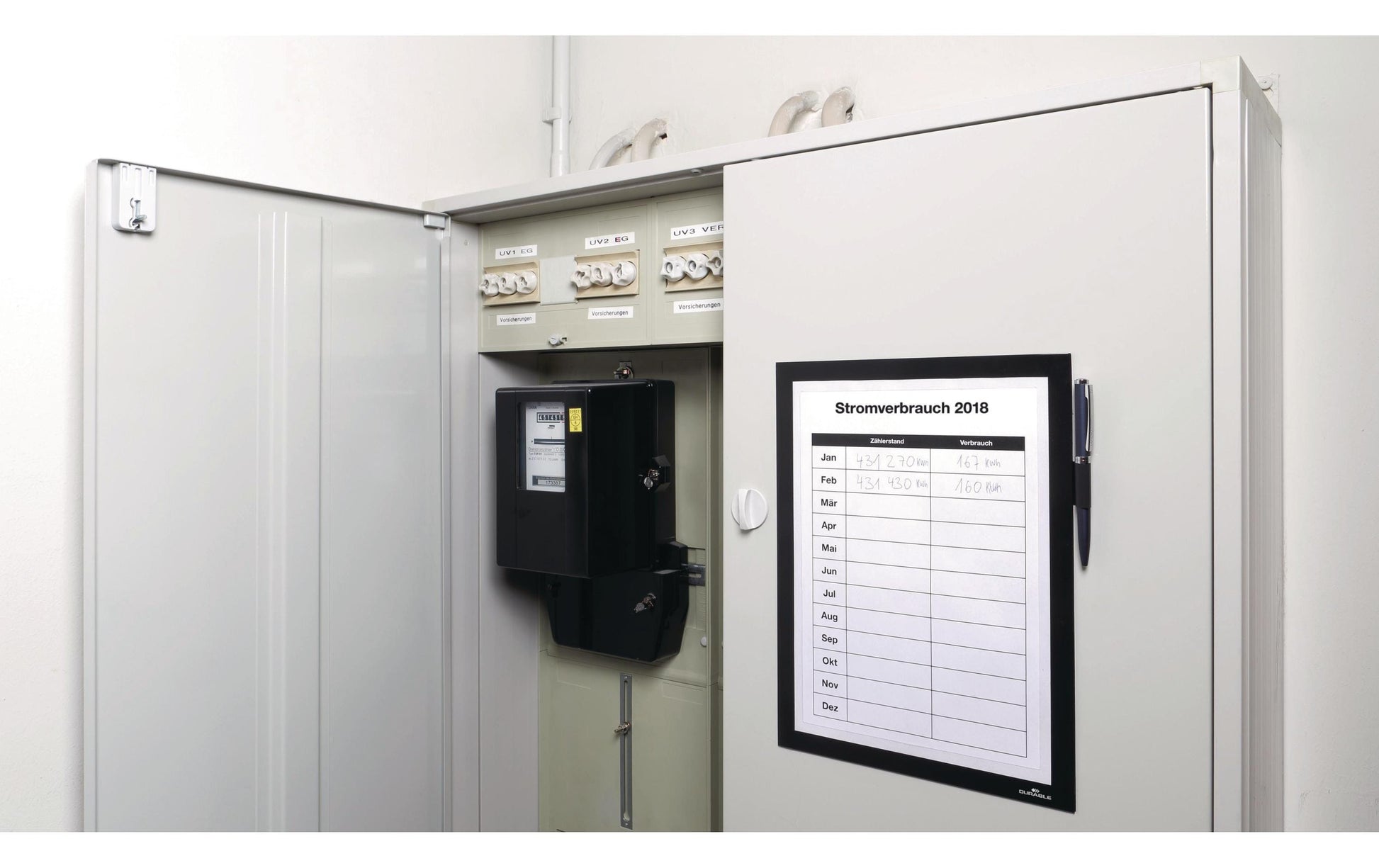 Durable DURAFRAME Magnetischer Notizrahmen – A4 – Schwarz
