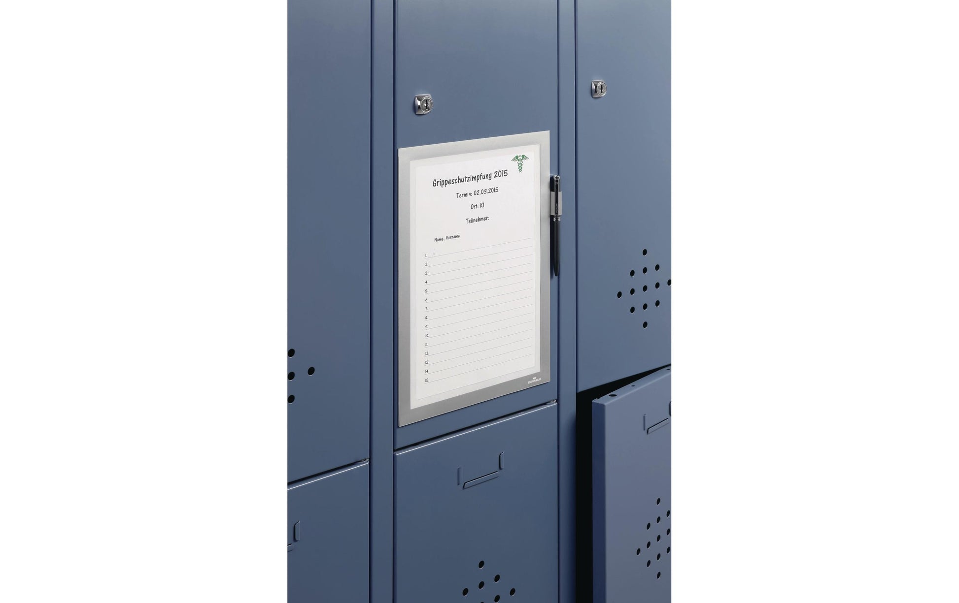 Durable Magnetrahmen – A4 – Silber Metallic – 1er-Pack