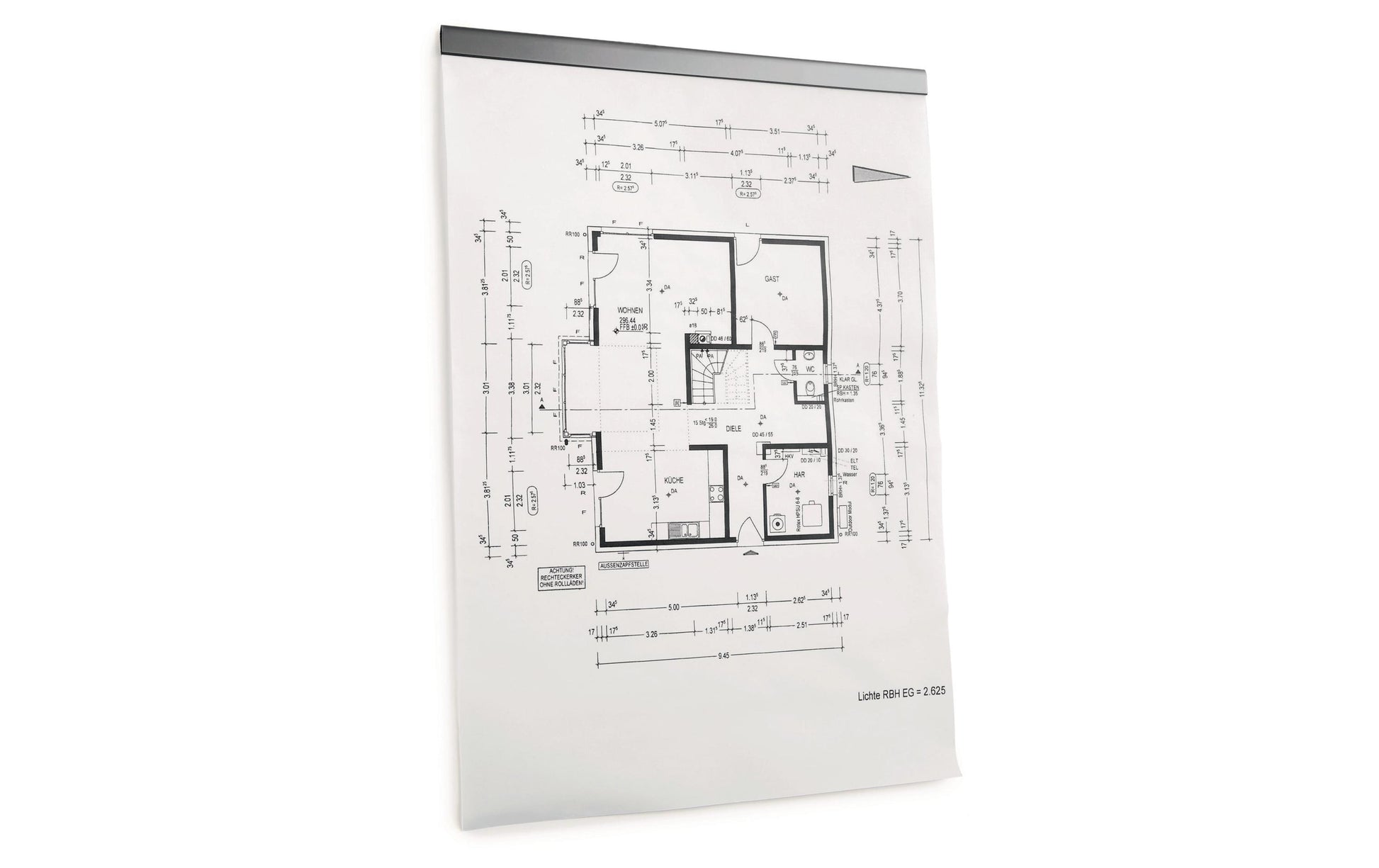 Durable Magnetschiene – magnetisch, selbstklebend, zuschneidbar – schwarz – Kunststoff – 5'000 × 17 × 4 mm