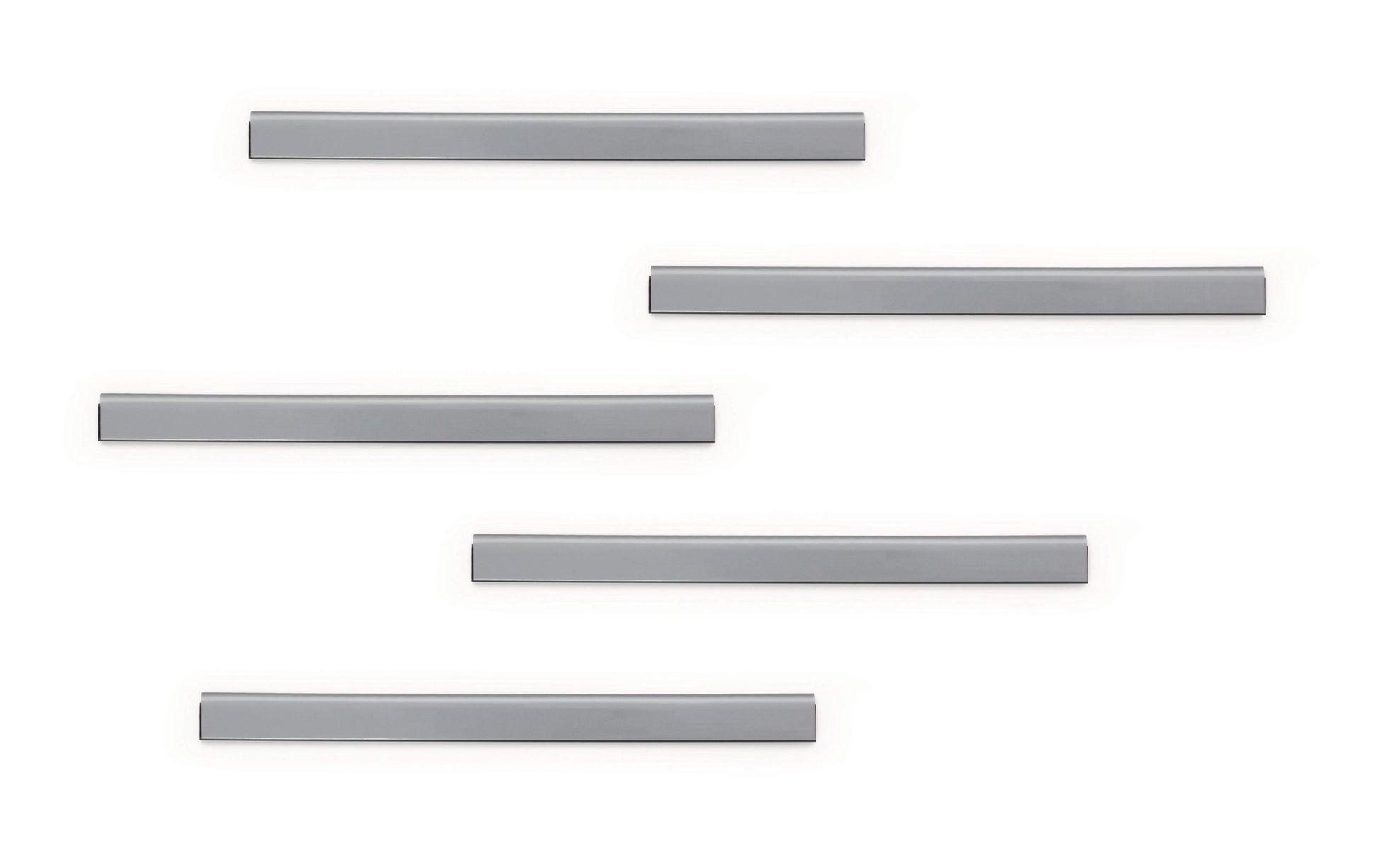 Durable Durafix Rail Magnetleiste – 210 × 17 mm, silber metallic, selbstklebend, wiederablösbar, 5er-Pack