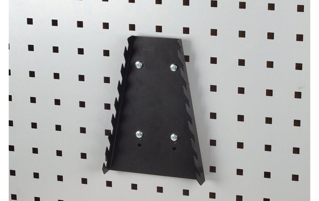 wolfcraft GmbH Wolfcraft Lochwand-Schlüsselhalter – Schwarz, Stahl, B 170 × H 290 × T 32 mm, für Werkzeug-Lochwand