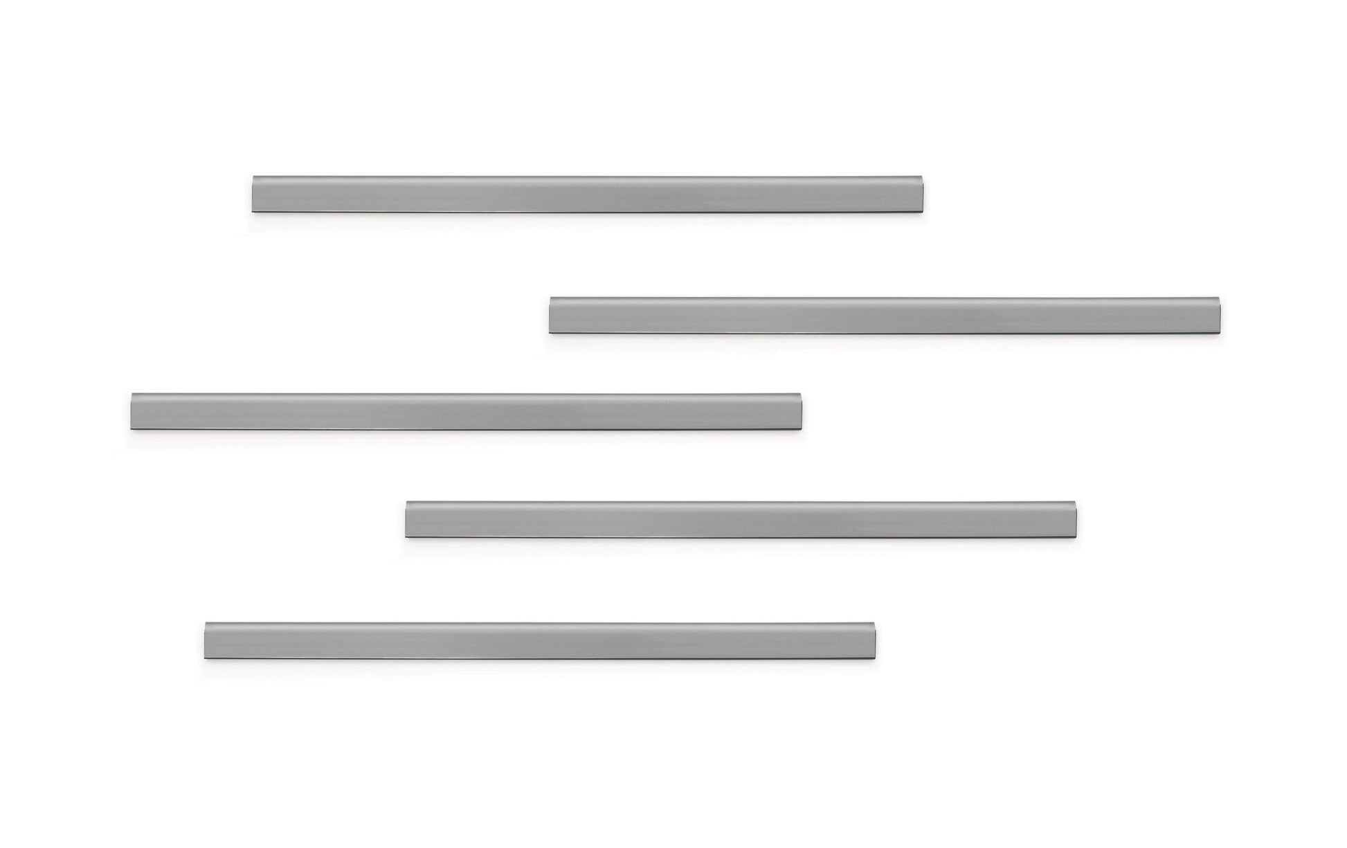 Durable Durafix Rail Magnetleiste – 297 × 17 mm, silber metallic, selbstklebend, wiederablösbar, 5er-Pack