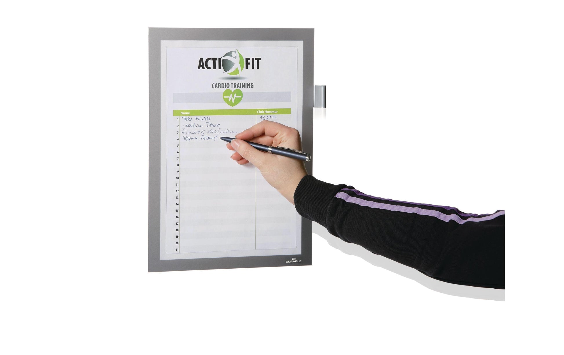 Durable DURAFRAME Note Magnetrahmen – A4 – silber metallic