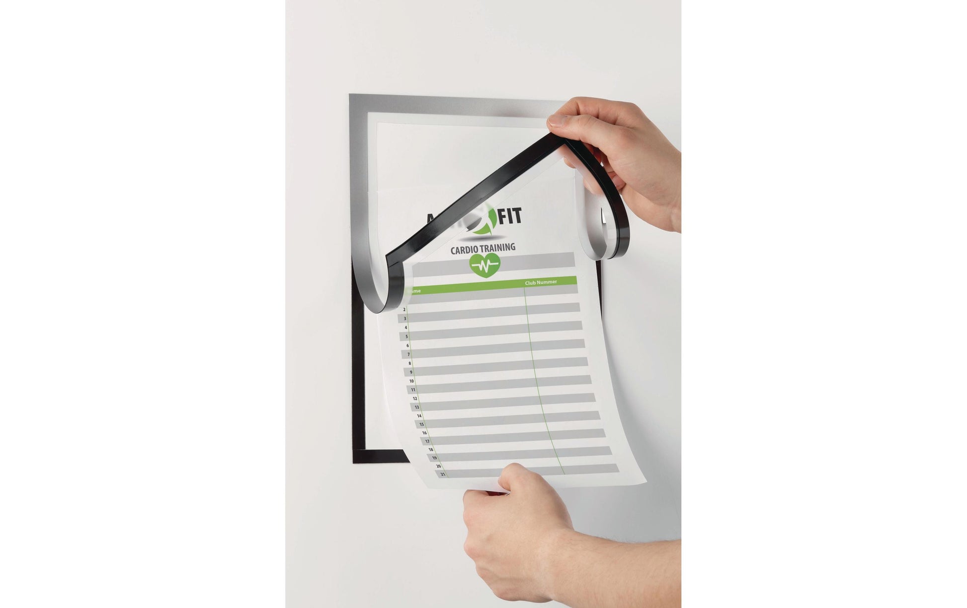 Durable DURAFRAME Note Magnetrahmen – A4 – silber metallic