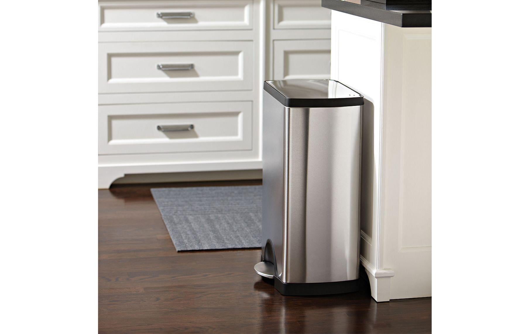 simplehuman Papierkorb – 38 l – Edelstahl – B × H × T 401 × 653 × 318 mm