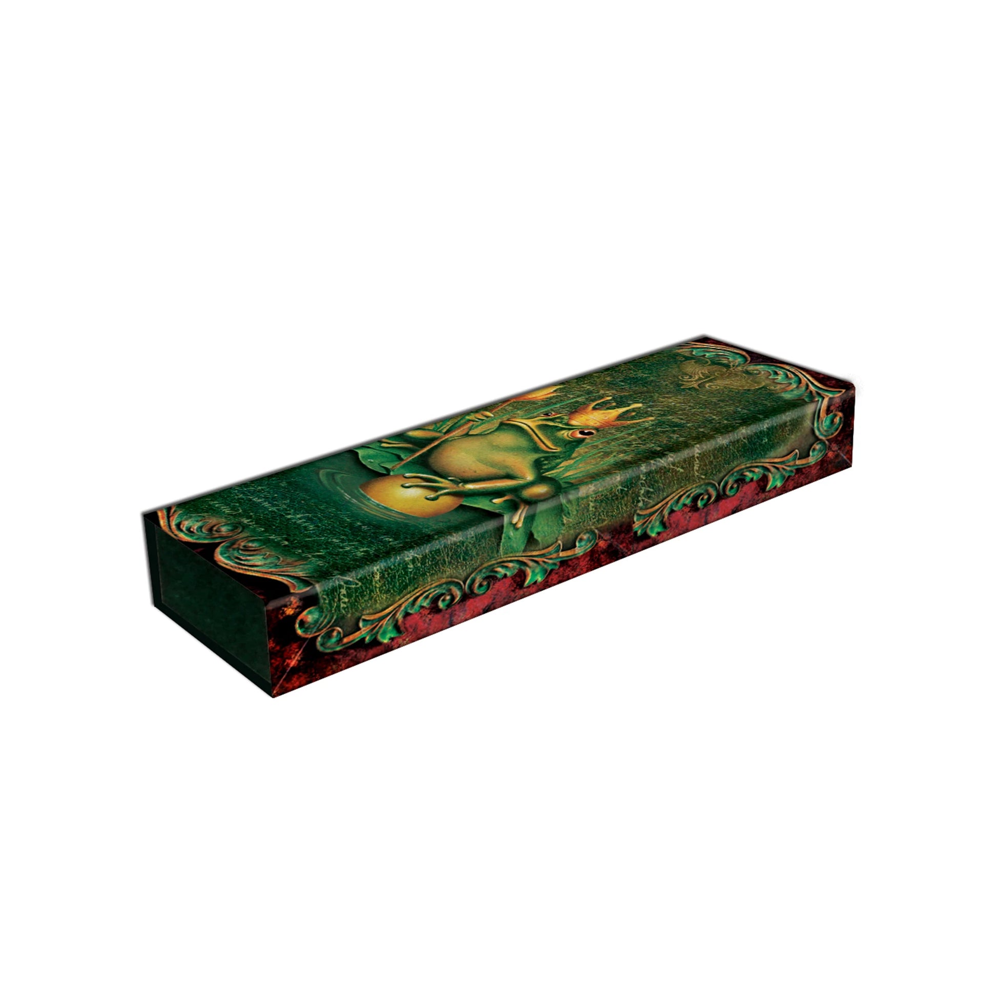 Paperblanks PA9837-9 – Stiftebox, magnetisch, Froschkönig, grün, Papier, 22 × 3 × 6,8 cm