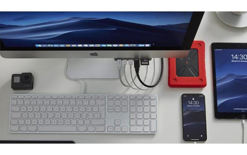 LMP Attach USB-Hub – USB-C, 3× USB-A, 1× USB-C, SD/microSD, 3,5 mm Audio, für Windows/Mac