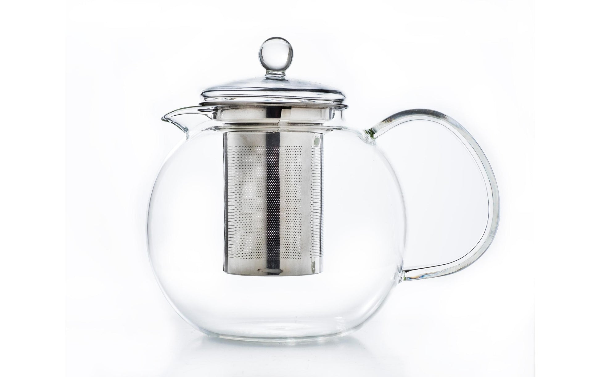 Creano 057-e – Teekanne, 1,7 l, Borosilikatglas/Edelstahl, Edelstahl-Teesieb