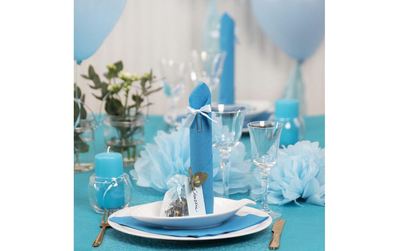 Creativ Company Tischläufer – Polyester, hellblau, 30 cm × 10 m
