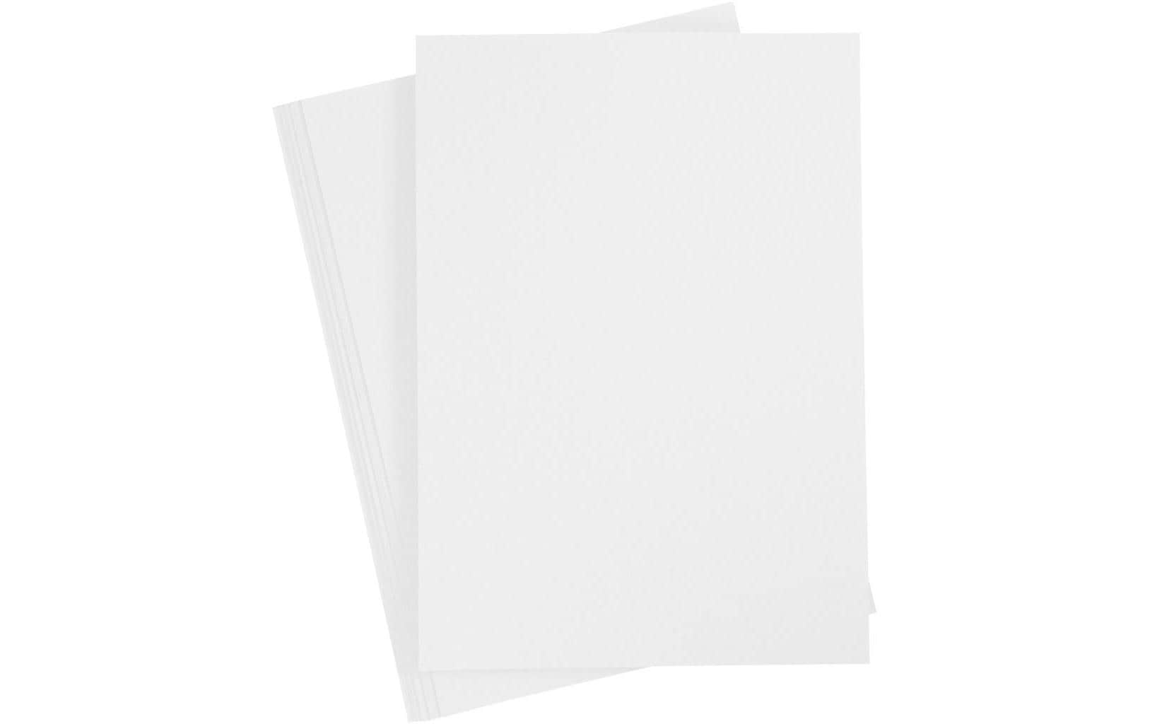 Creativ Company Bastelpapier – A4, Weiss, 70 g/m² – 20 Blatt, Kunstpapier, für Tintenstrahldrucker