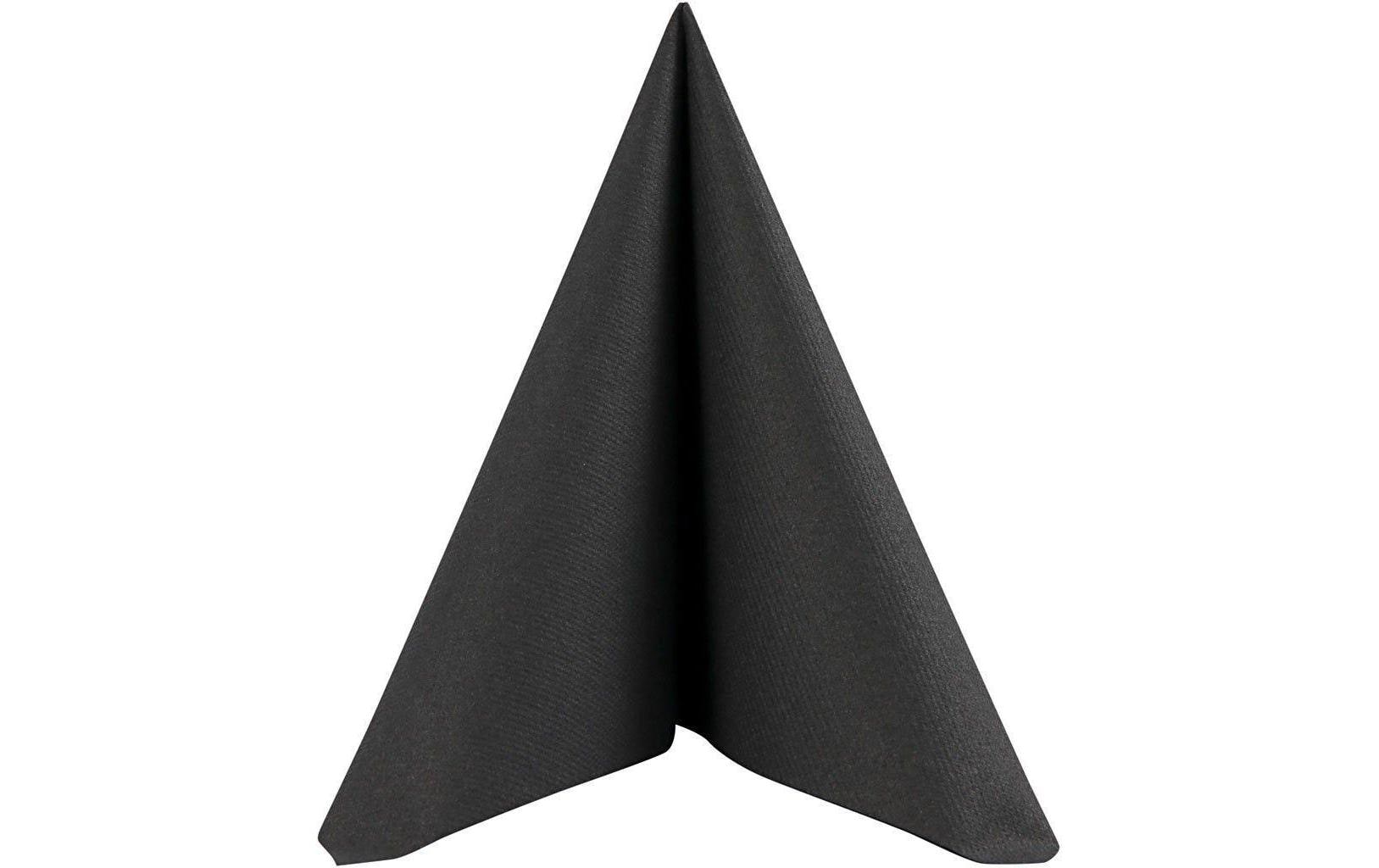 Creativ Company Servietten – schwarz – 40 × 40 cm, einlagig – 20 Stück