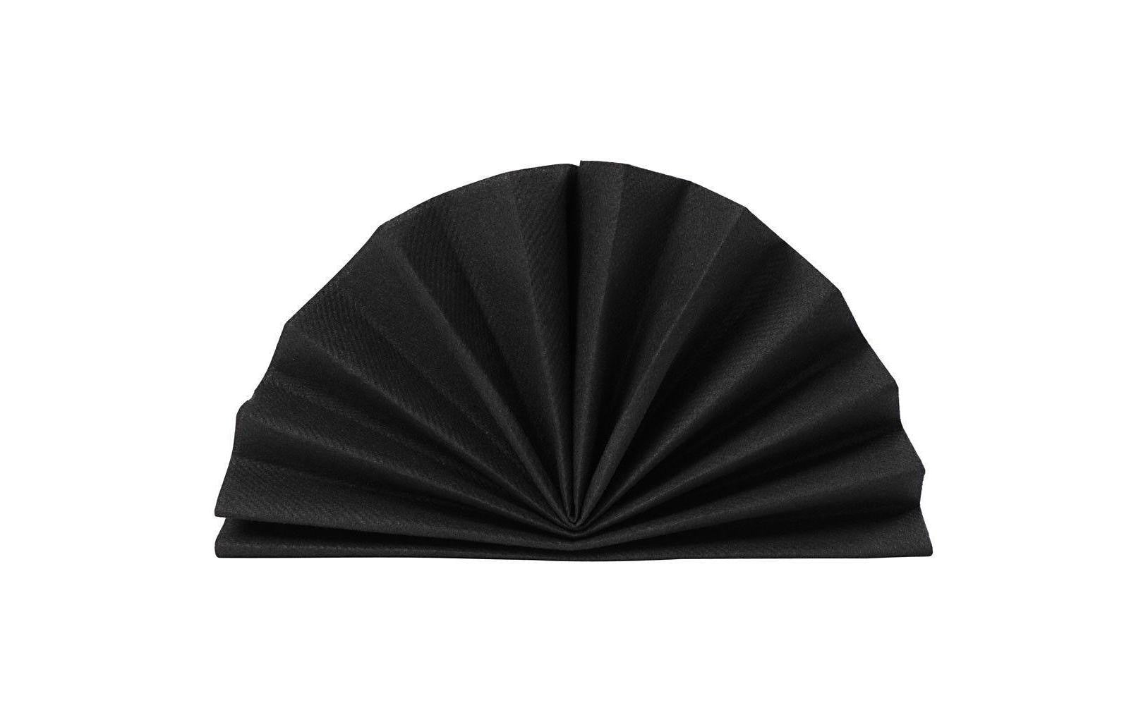 Creativ Company Servietten – schwarz – 40 × 40 cm, einlagig – 20 Stück