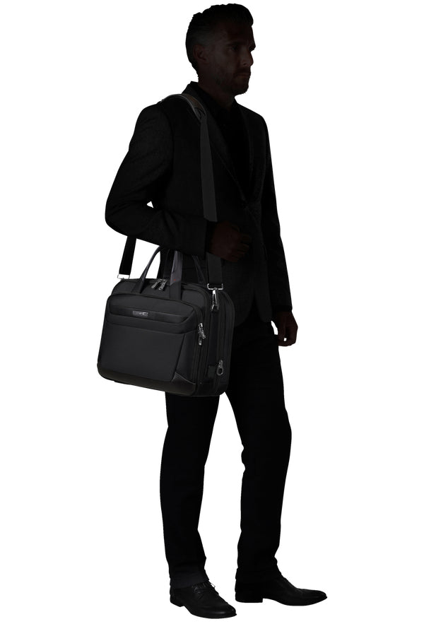 Samsonite Pro-DLX 6 Notebook-Tasche – 16/23 l, wasserabweisend, RFID-Fach, Nylon, schwarz
