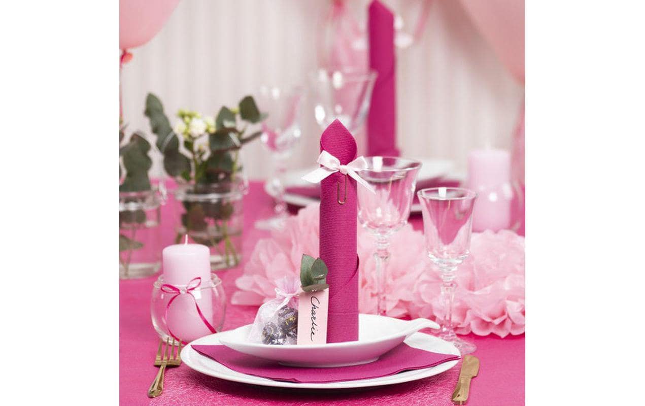 Creativ Company Servietten rosa – 33 × 33 cm, 3-lagig – 20 Stück