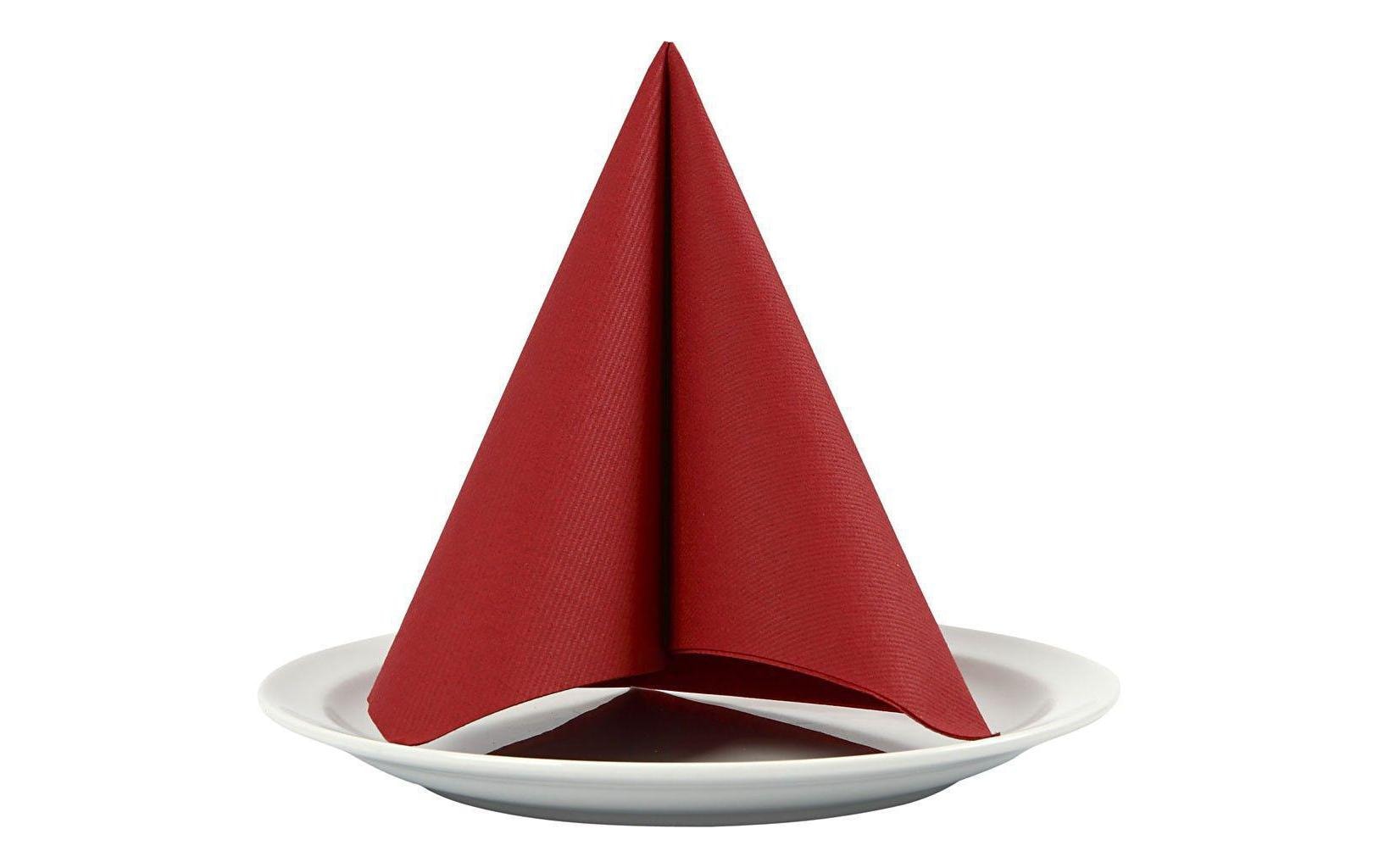 Creativ Company Servietten, 40 × 40 cm, weinrot – 20 Stk.