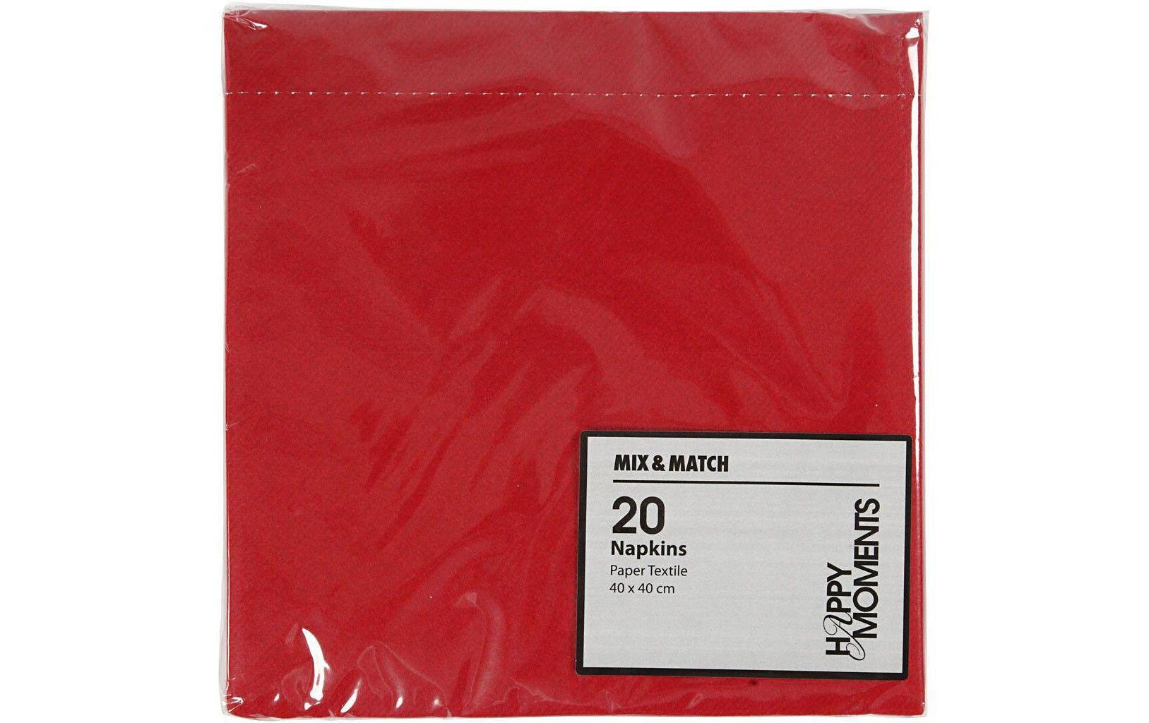 Creativ Company Servietten, 40 × 40 cm, weinrot – 20 Stk.