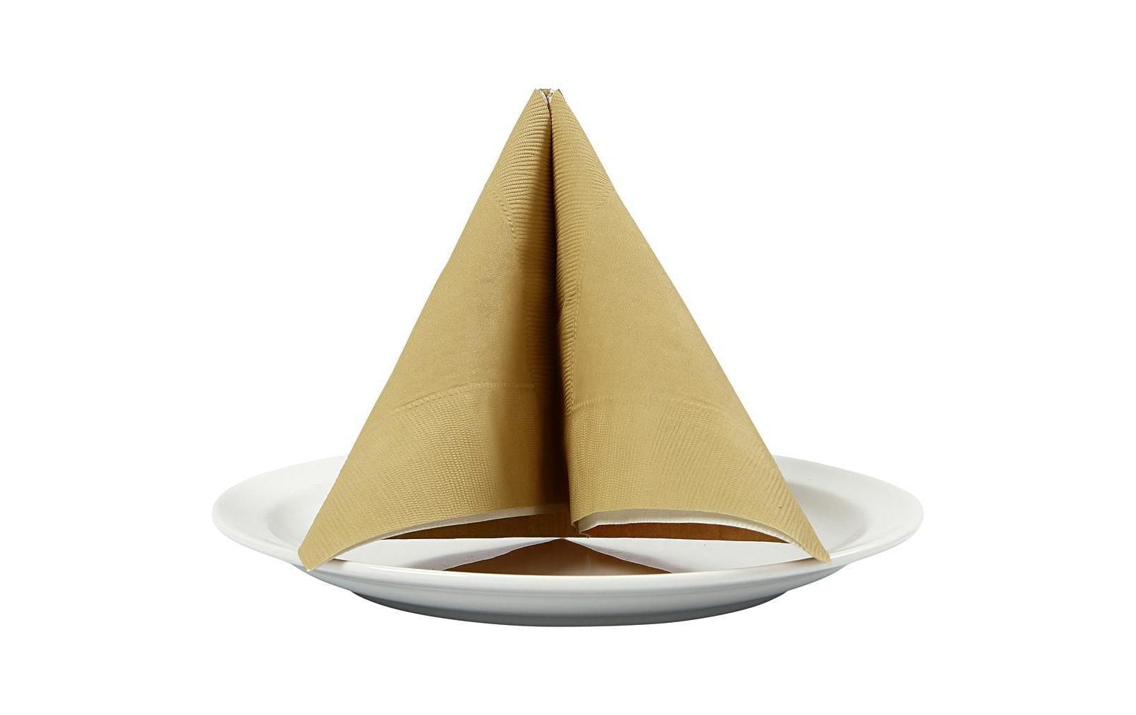 Creativ Company Servietten gold – 40 × 40 cm, 1-lagig – 20 Stück