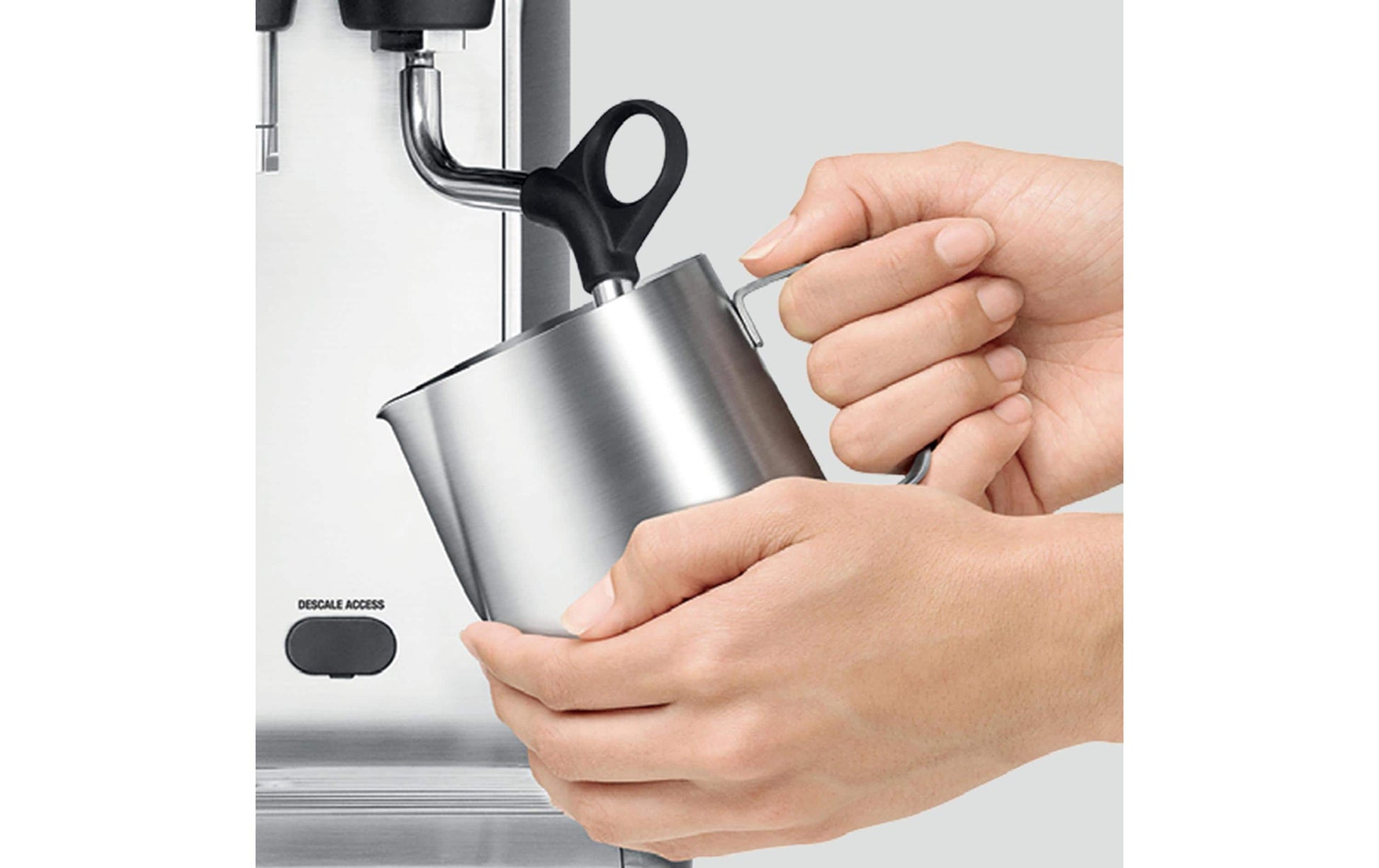 Sage Barista Pro Espressomaschine (Siebträger) – 9 bar, 2 l, Milchaufschäumer, Silber