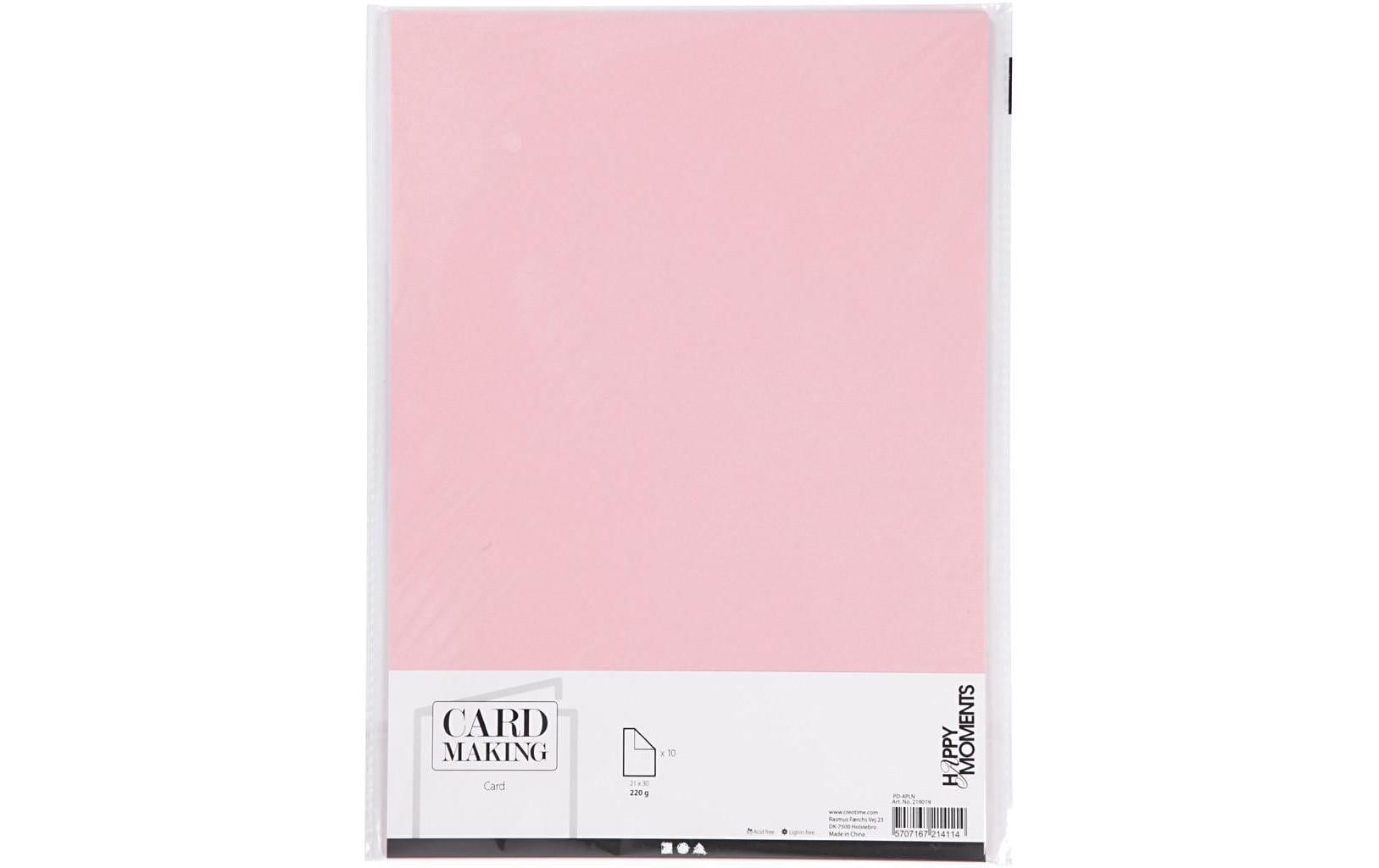 Creativ Company Fotokarton – A4, rosa, 220 g/m² – 10 Blatt
