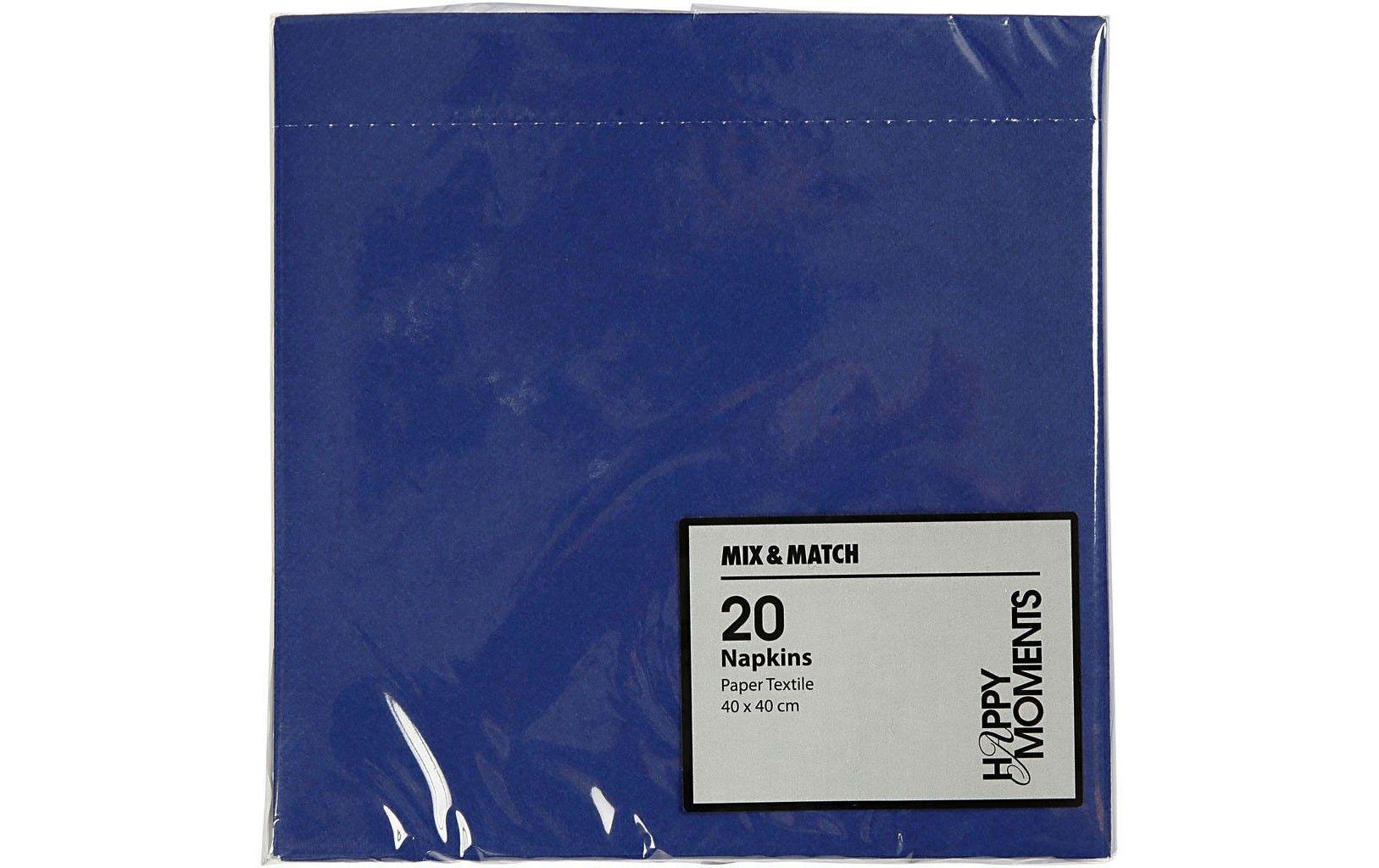 Creativ Company Servietten – dunkelblau – 40 × 40 cm, einlagig – 20 Stück