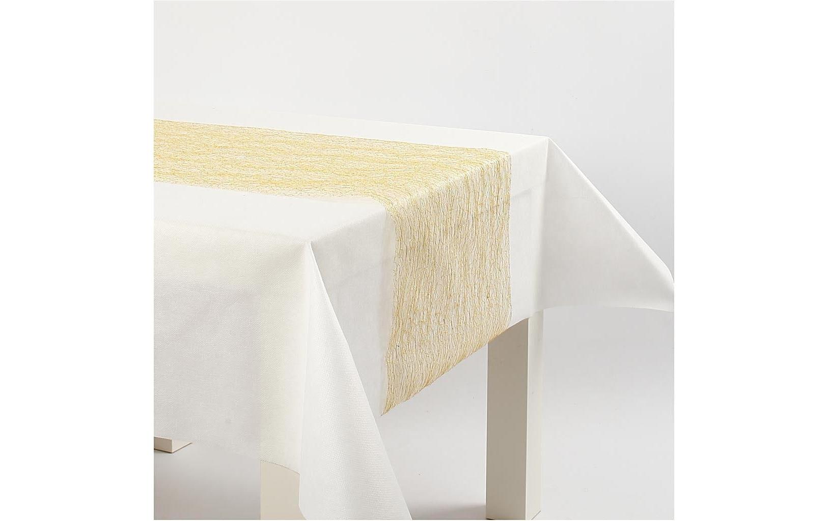Creativ Company Tischläufer auf Rolle – 30 cm×10 m, Polyester, Gold