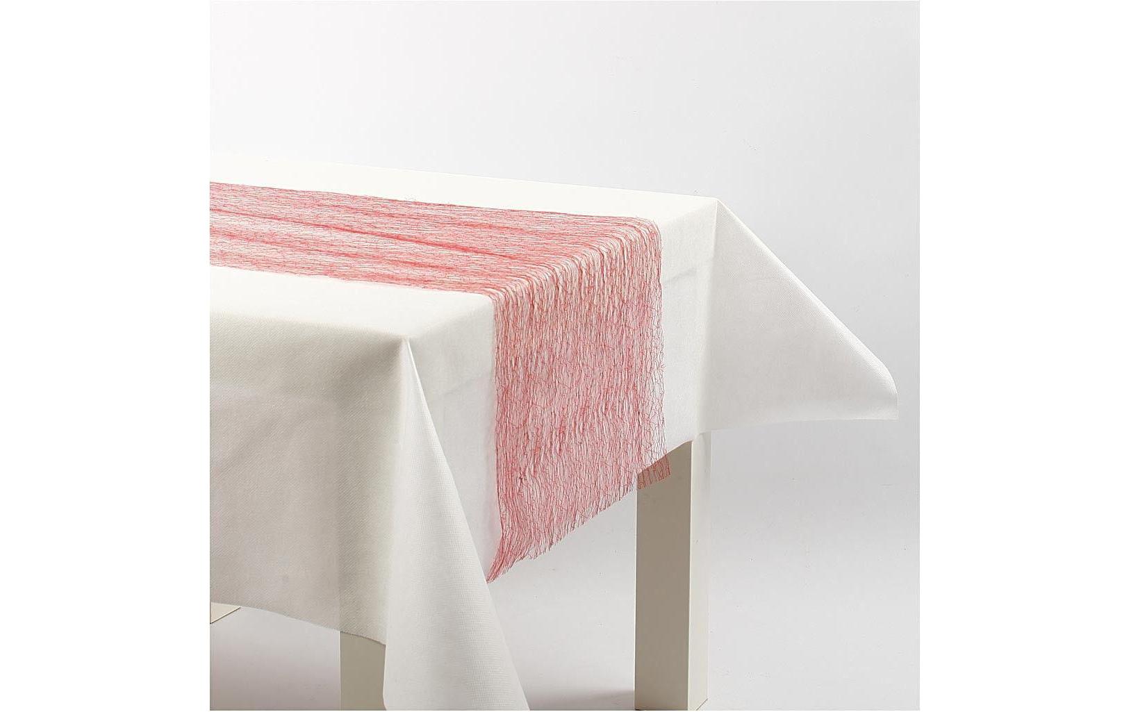 Creativ Company Tischläufer auf Rolle – 30 cm×10 m, Polyester, Rot