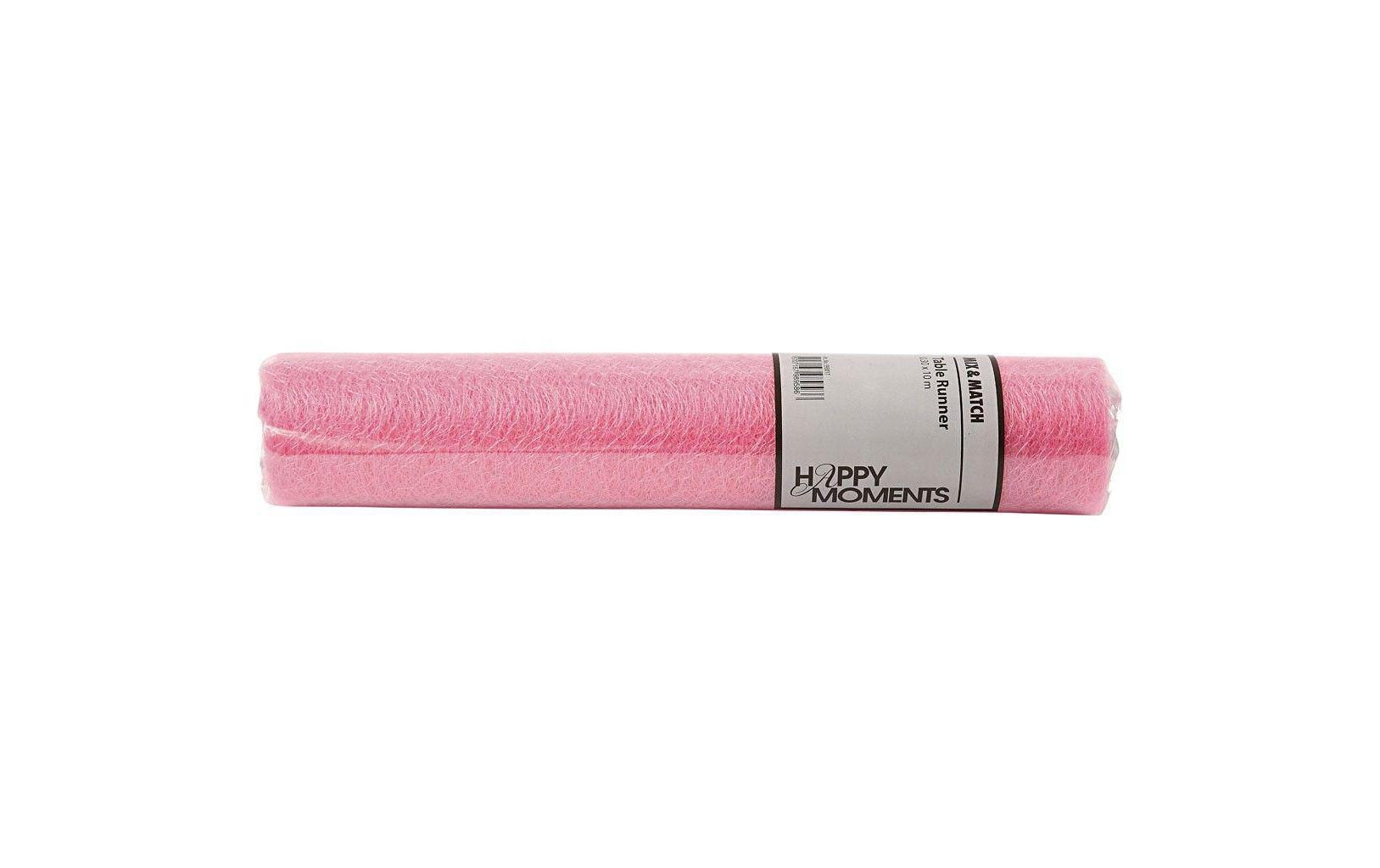 Creativ Company Tischläufer auf Rolle – 30 cm×10 m, Polyester, Rosa
