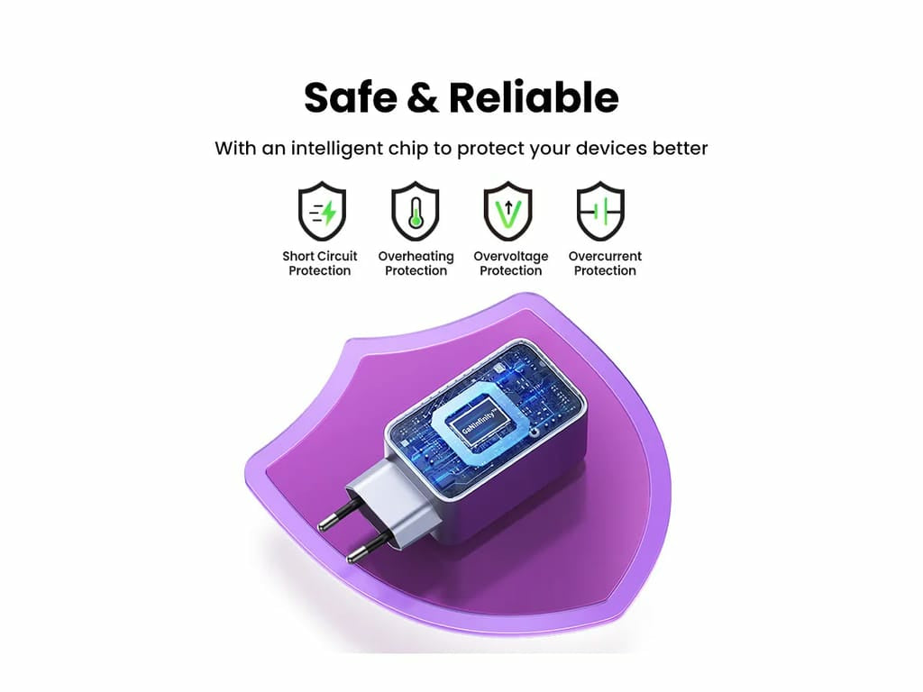 UGREEN Nexode Pro 25874 USB-Ladegerät 100 W – USB-C×2, USB-A×1 – PD, GaN – EU-Stecker (Typ C)