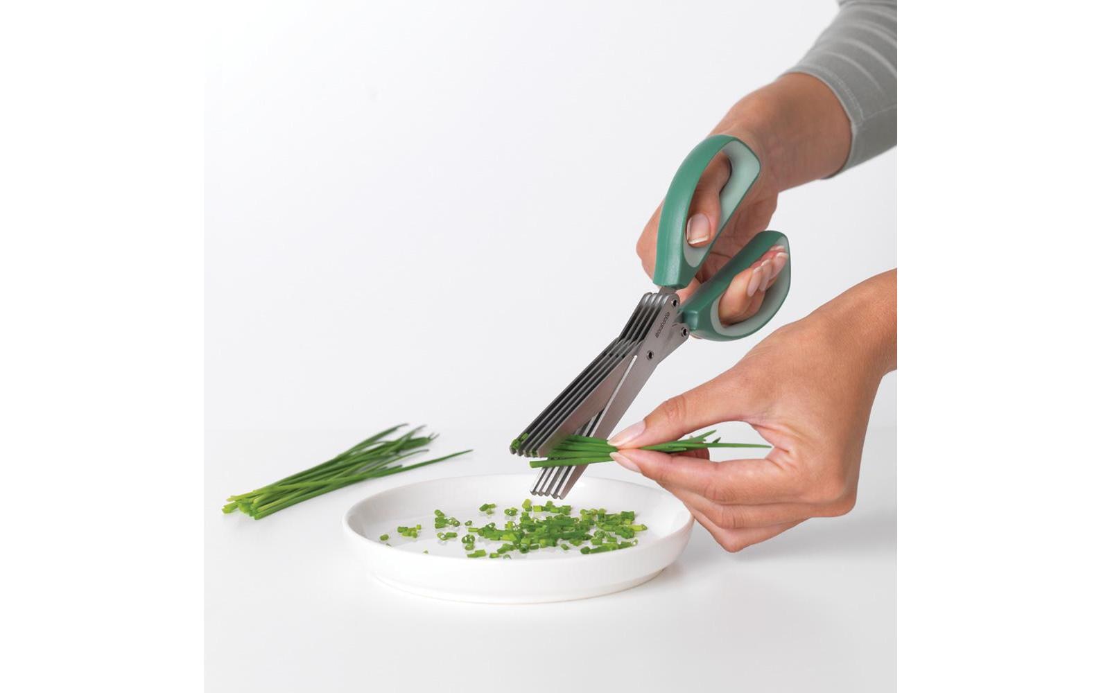 Brabantia TASTY+ – Küchenschere 21,4 cm, Edelstahl/Kunststoff, Grün