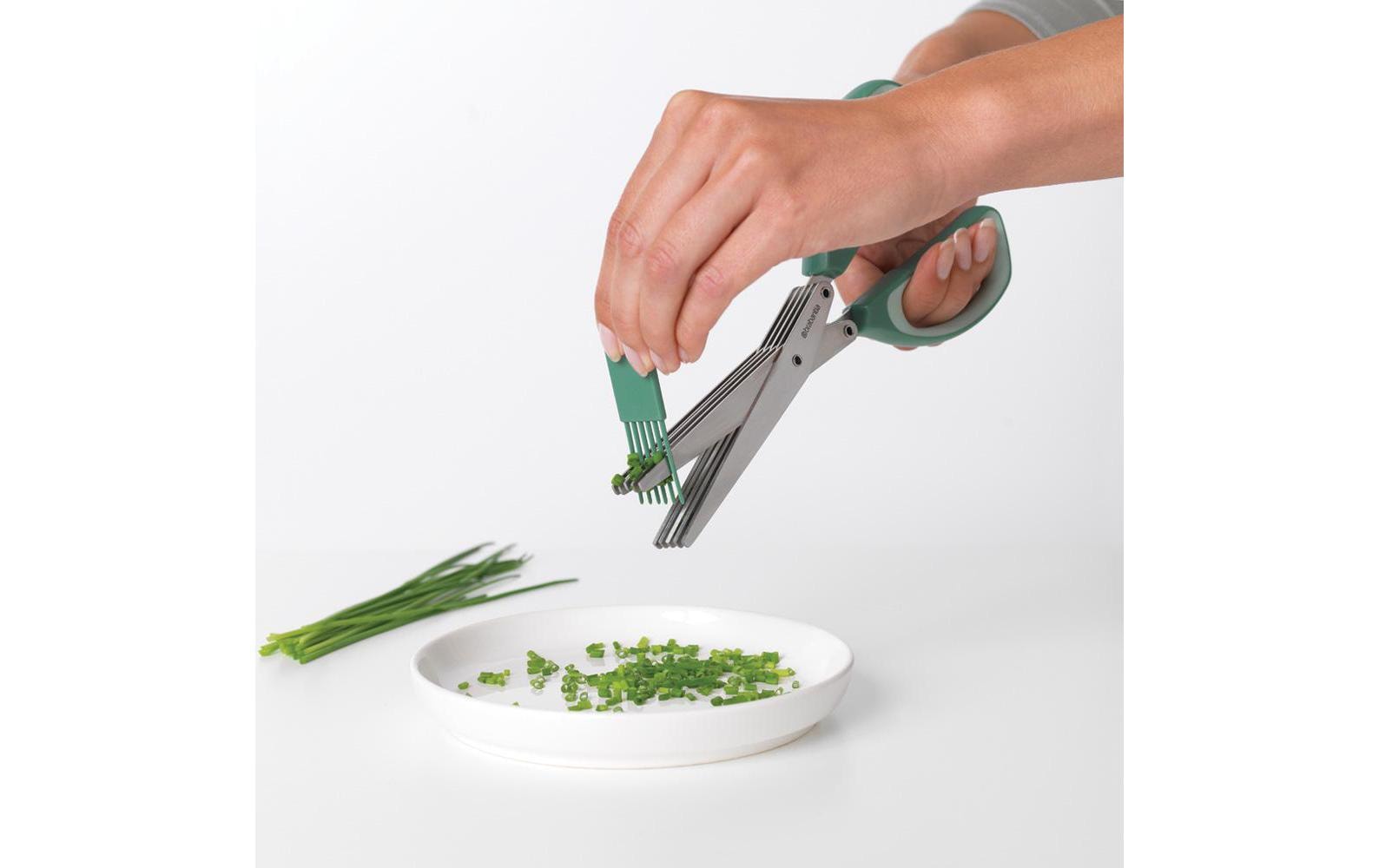 Brabantia TASTY+ – Küchenschere 21,4 cm, Edelstahl/Kunststoff, Grün