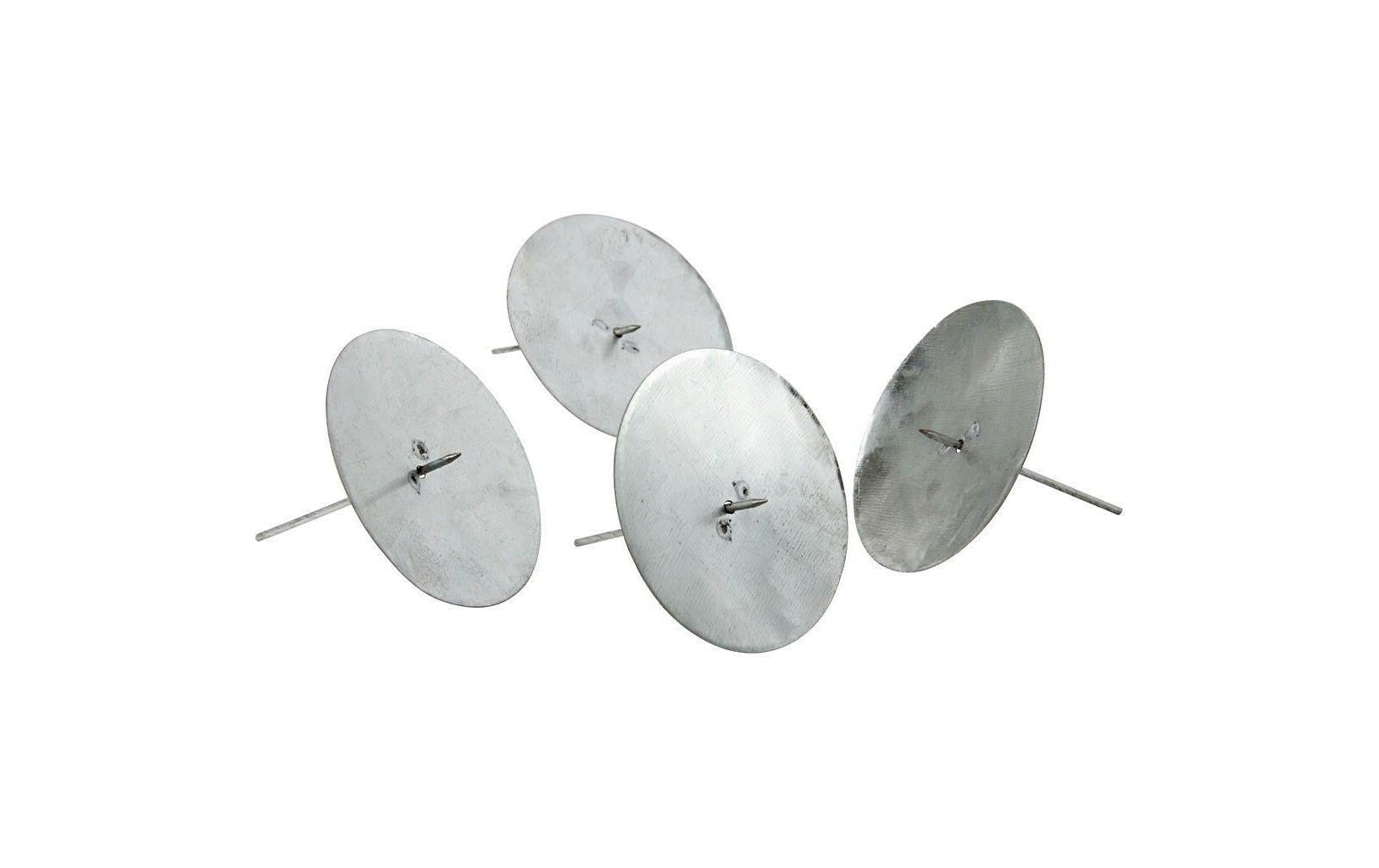 Creativ Company Kerzenständer – Metall, Silber – Ø 7 × 6 cm – 4-teilig