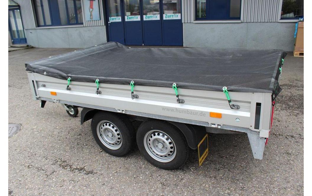 Zurrfix Abdeckplane – 2,5 m × 3,5 m, luftdurchlässig, 400 g/m², schwarz