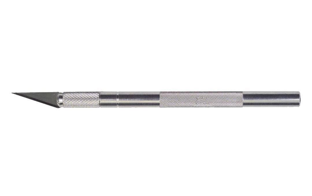 Stanley 0-10-401 – Präzisionsmesser 120 mm, Aluminium, Klingenmagazin, Silber