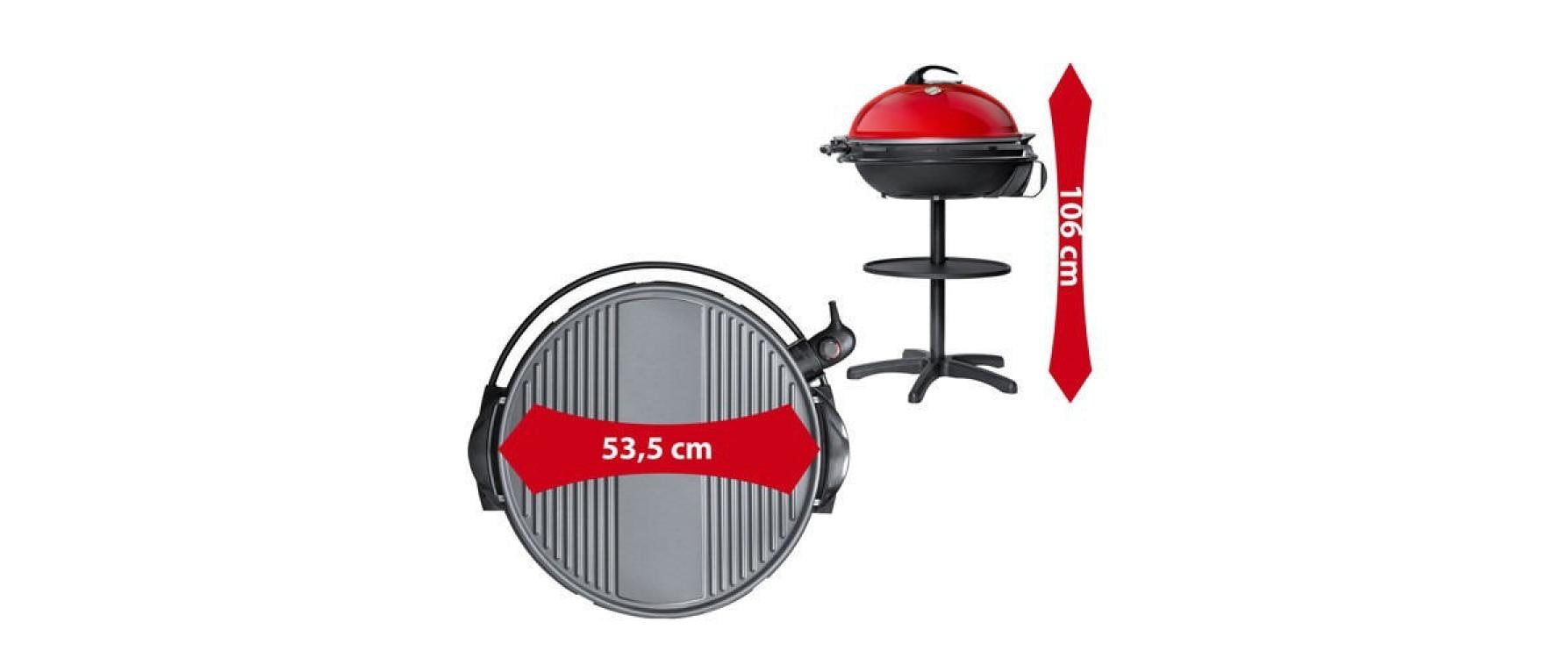 Steba Stand- & Tischgrill VG 400 – Ø 53,5 cm, 2'200 W – rot/schwarz