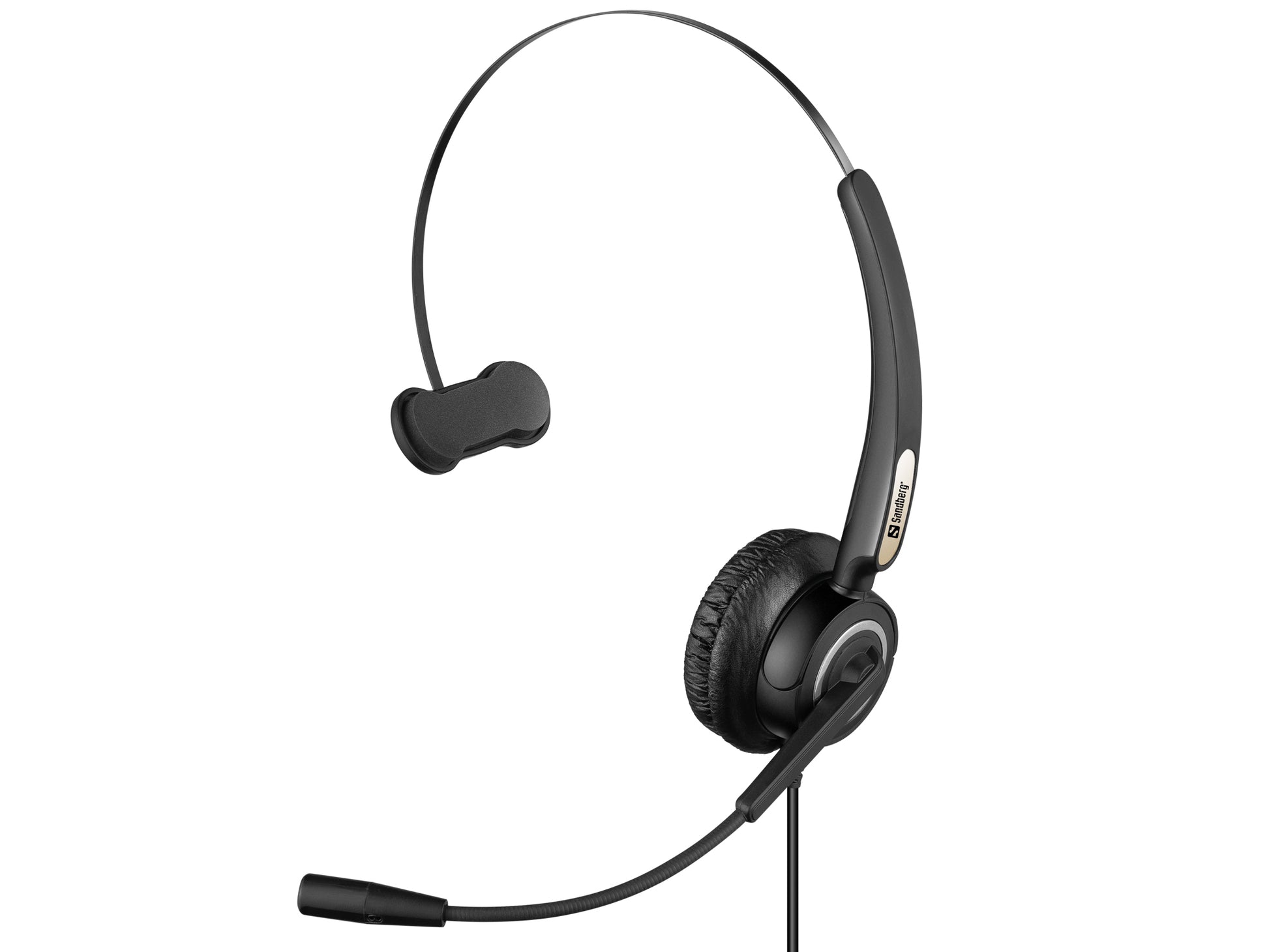 Sandberg USB Office Headset Pro Mono – Mono Headset – USB‑A – Schwarz – für PC/Mac