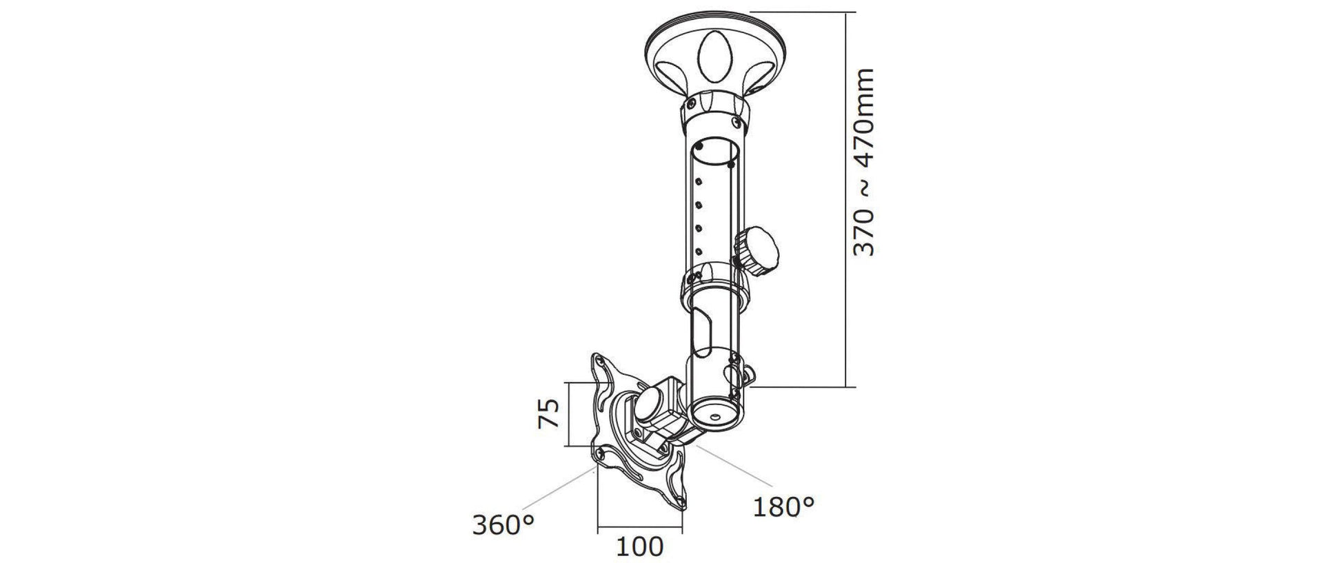 Neomounts FPMA-C025 – Tischhalterung – bis 30", VESA 100 × 100 mm, 12 kg, höhenverstellbar, silber