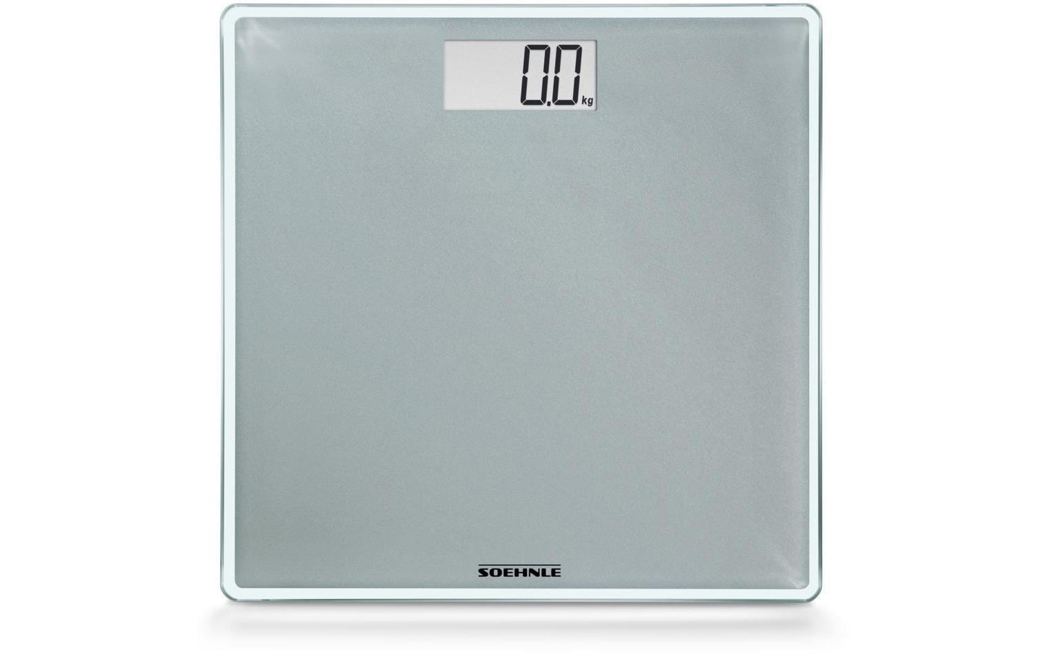 Soehnle Universalwaage Style Sense Comp. 300 – Tragkraft 180 kg, Teilung 100 g, Wiegefläche 29 × 29 cm