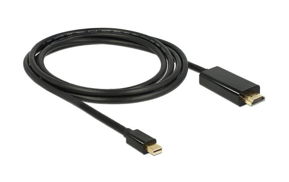 DeLOCK Mini-DisplayPort auf HDMI Kabel HDMI 1.3 1080p 60 Hz – 2 m
