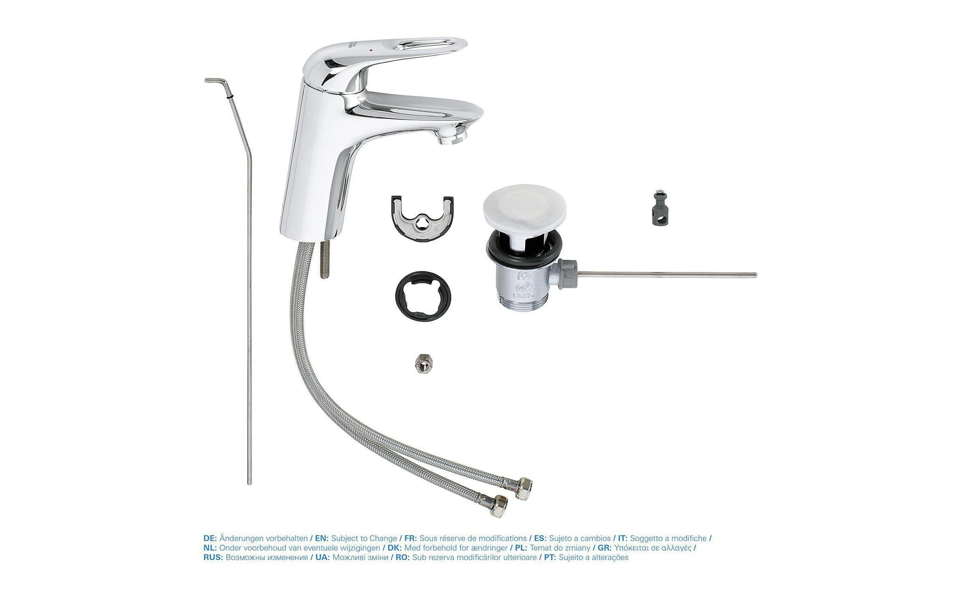 GROHE Eurostyle Unterputz-Badebatterie – Einhebelmischer, Messing, Chrom