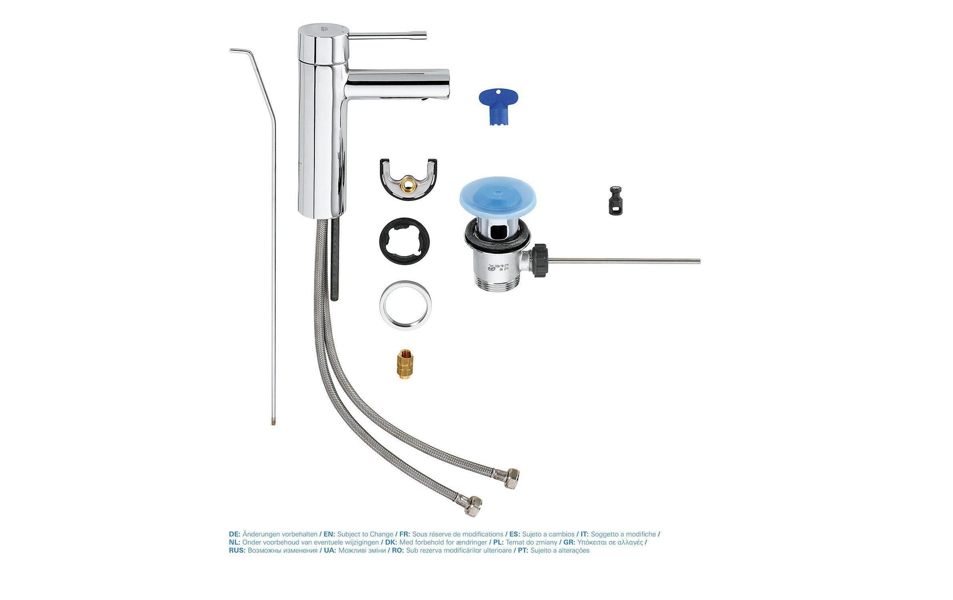 GROHE Essence Unterputz-Badebatterie – Einhebelmischer, 16 cm, Messing, Chrom