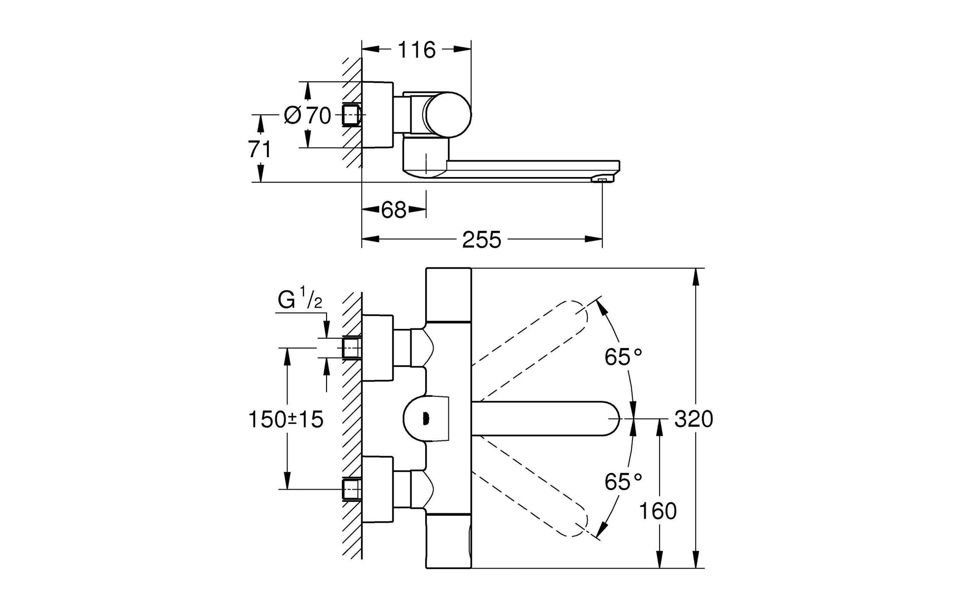 GROHE Eurosmart Infrarot-Elektronik – 224 × 145 mm, Messing, Chrom, für Waschbecken